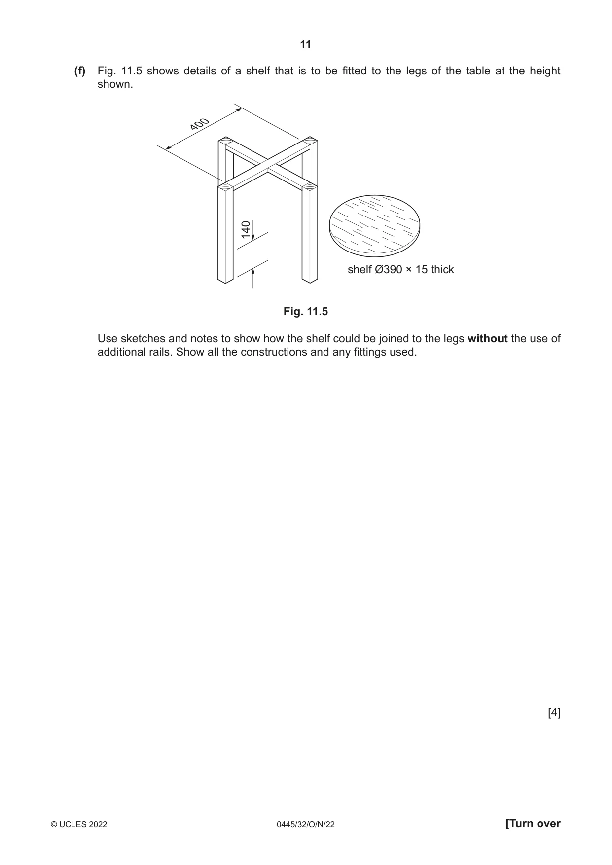 Cambridge IGCSE Design and Technology 0445 2022 Oct/Nov Paper 3 · Variant 2 question paper, page 11 of 20