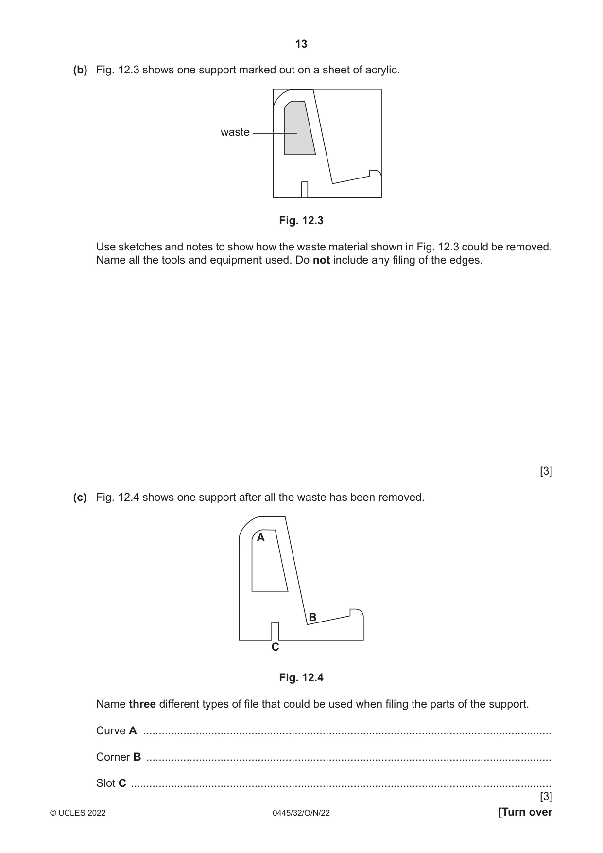 Cambridge IGCSE Design and Technology 0445 2022 Oct/Nov Paper 3 · Variant 2 question paper, page 13 of 20