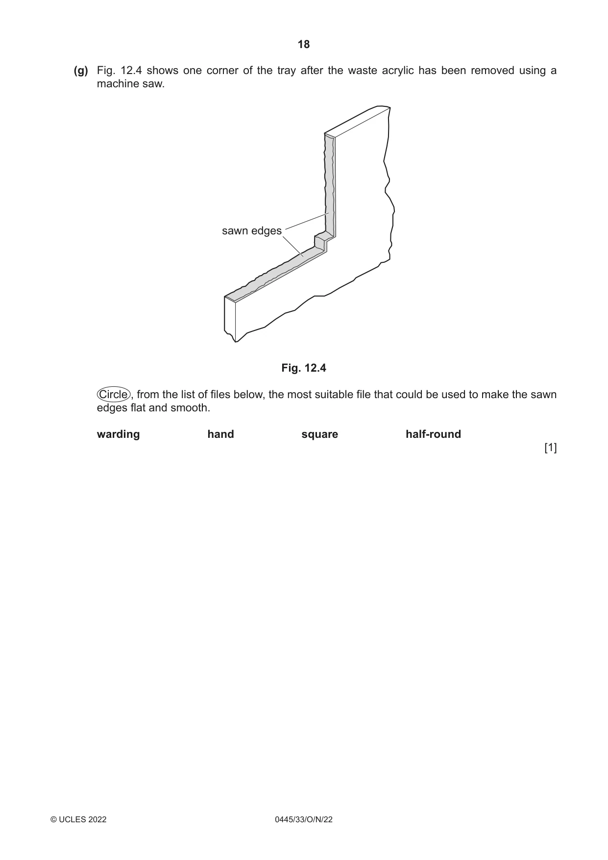 Cambridge IGCSE Design and Technology 0445 2022 Oct/Nov Paper 3 · Variant 3 question paper, page 18 of 28
