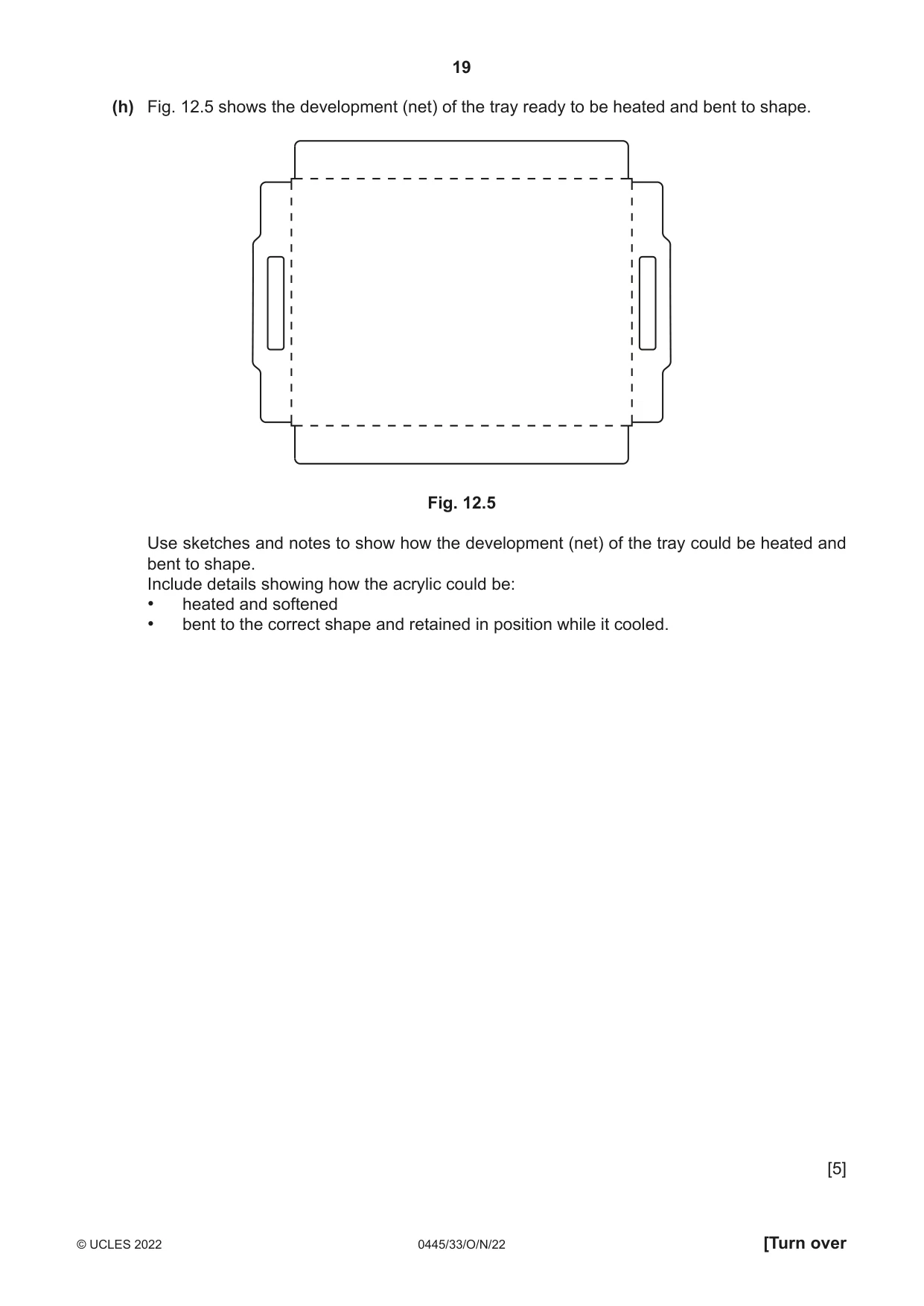 Cambridge IGCSE Design and Technology 0445 2022 Oct/Nov Paper 3 · Variant 3 question paper, page 19 of 28