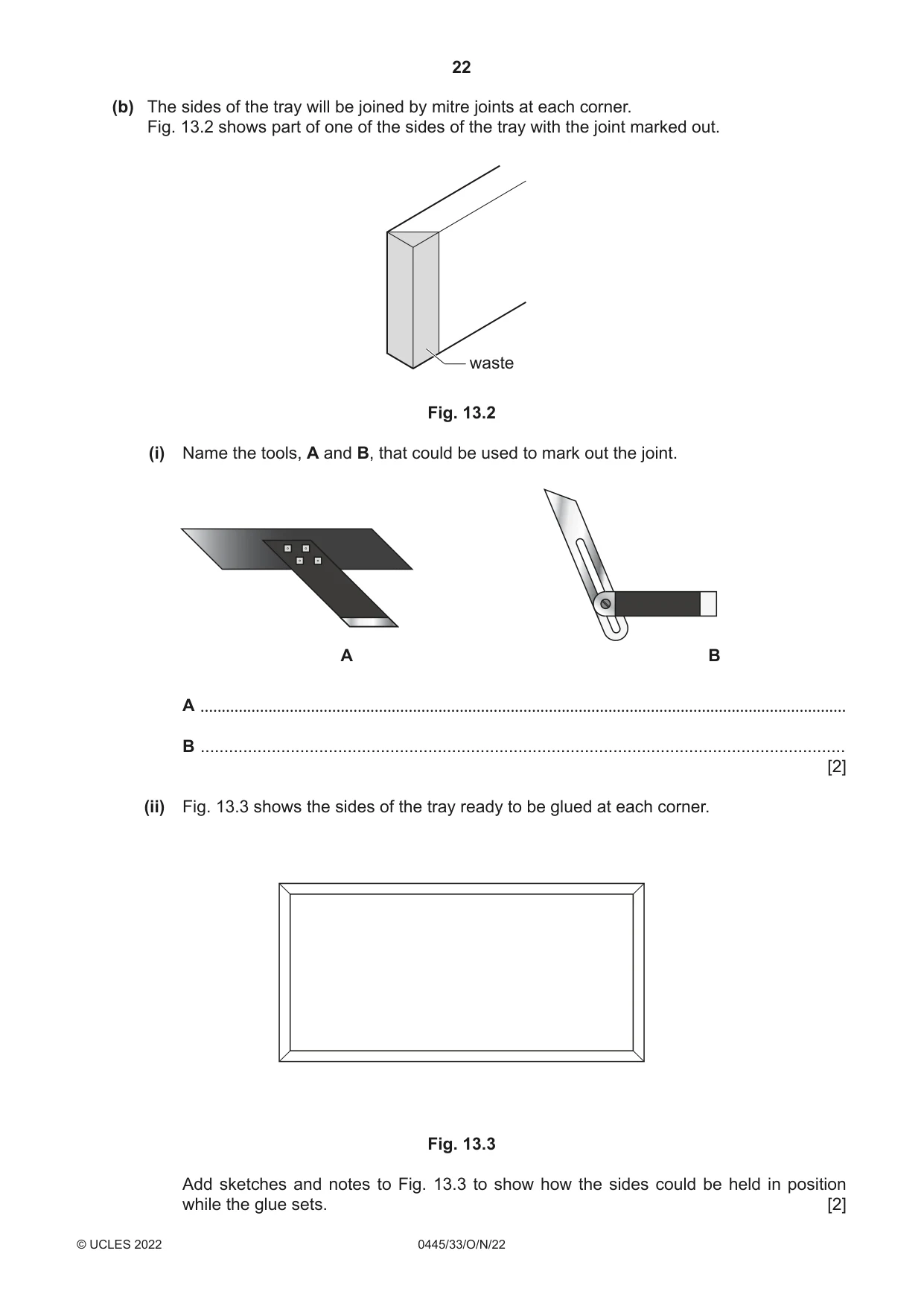 Cambridge IGCSE Design and Technology 0445 2022 Oct/Nov Paper 3 · Variant 3 question paper, page 22 of 28