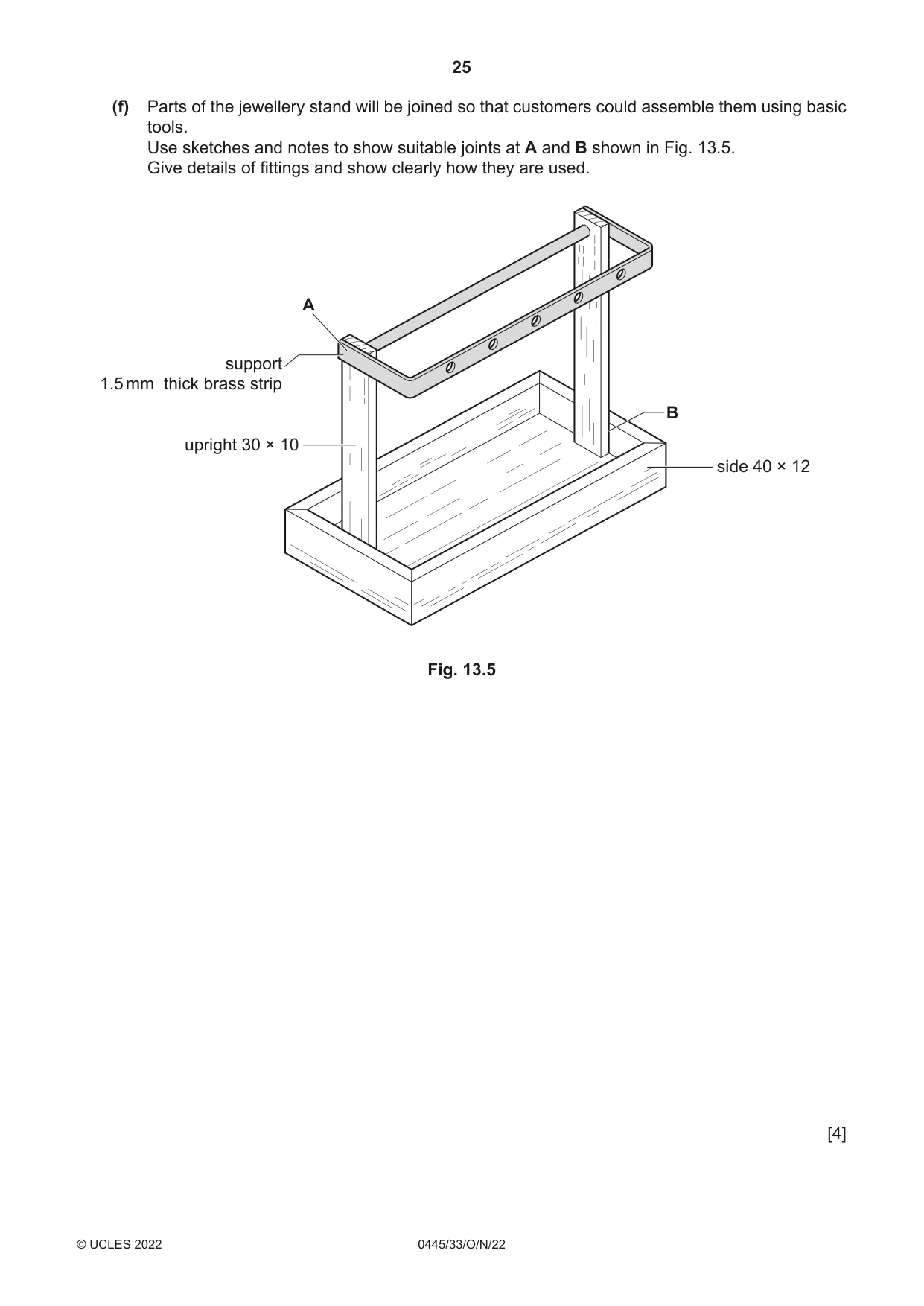 Cambridge IGCSE Design and Technology 0445 2022 Oct/Nov Paper 3 · Variant 3 question paper, page 25 of 28