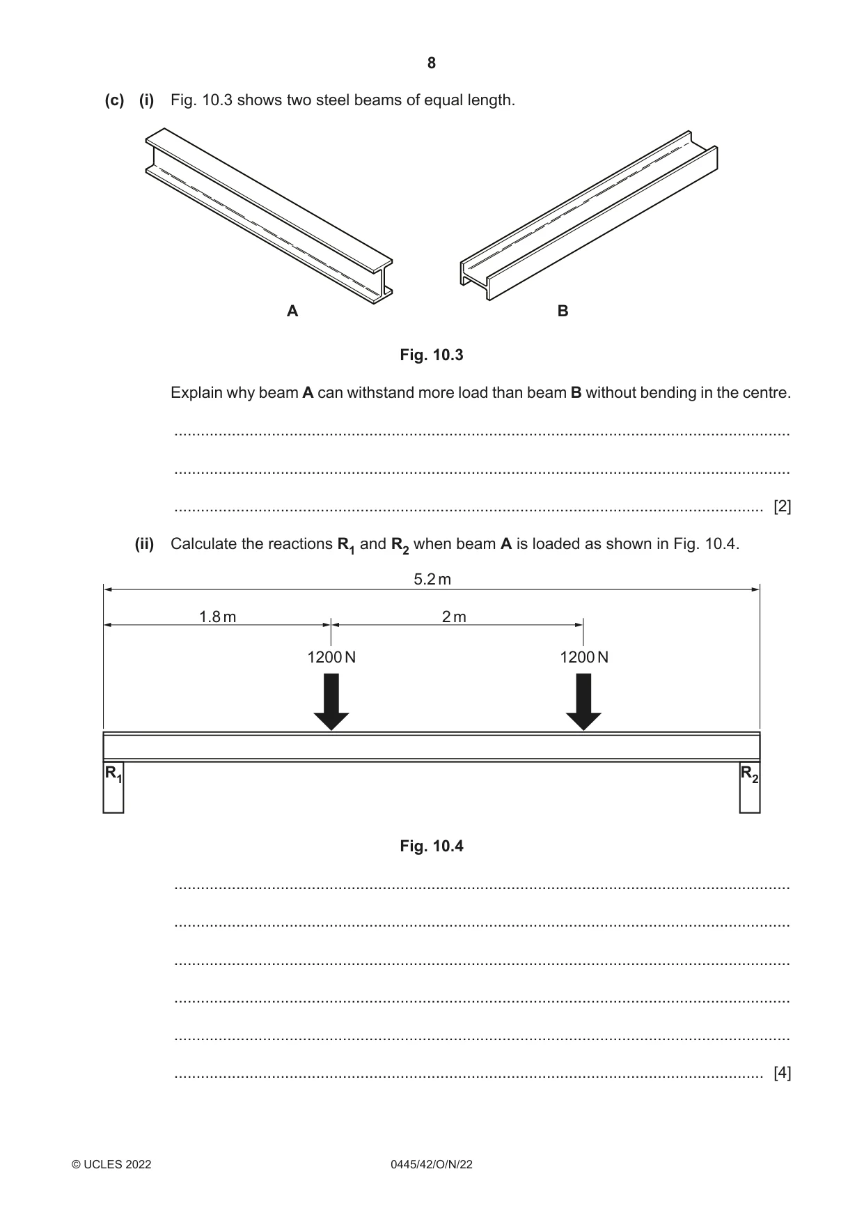 Cambridge IGCSE Design and Technology 0445 2022 Oct/Nov Paper 4 · Variant 2 question paper, page 8 of 20