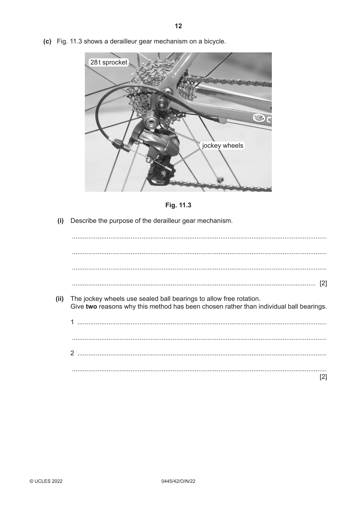 Cambridge IGCSE Design and Technology 0445 2022 Oct/Nov Paper 4 · Variant 2 question paper, page 12 of 20