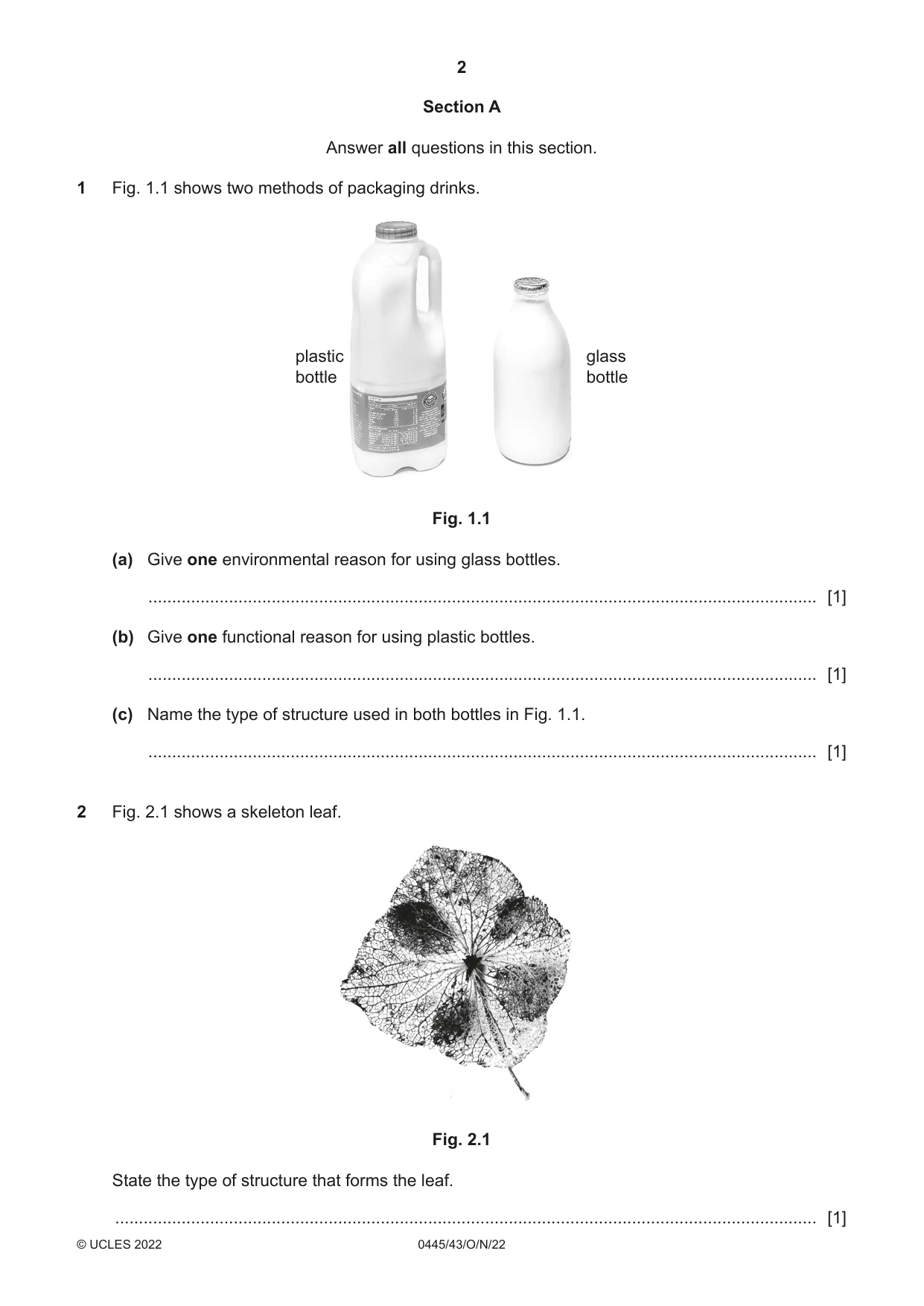 Cambridge IGCSE Design and Technology 0445 2022 Oct/Nov Paper 4 · Variant 3 question paper, page 2 of 20