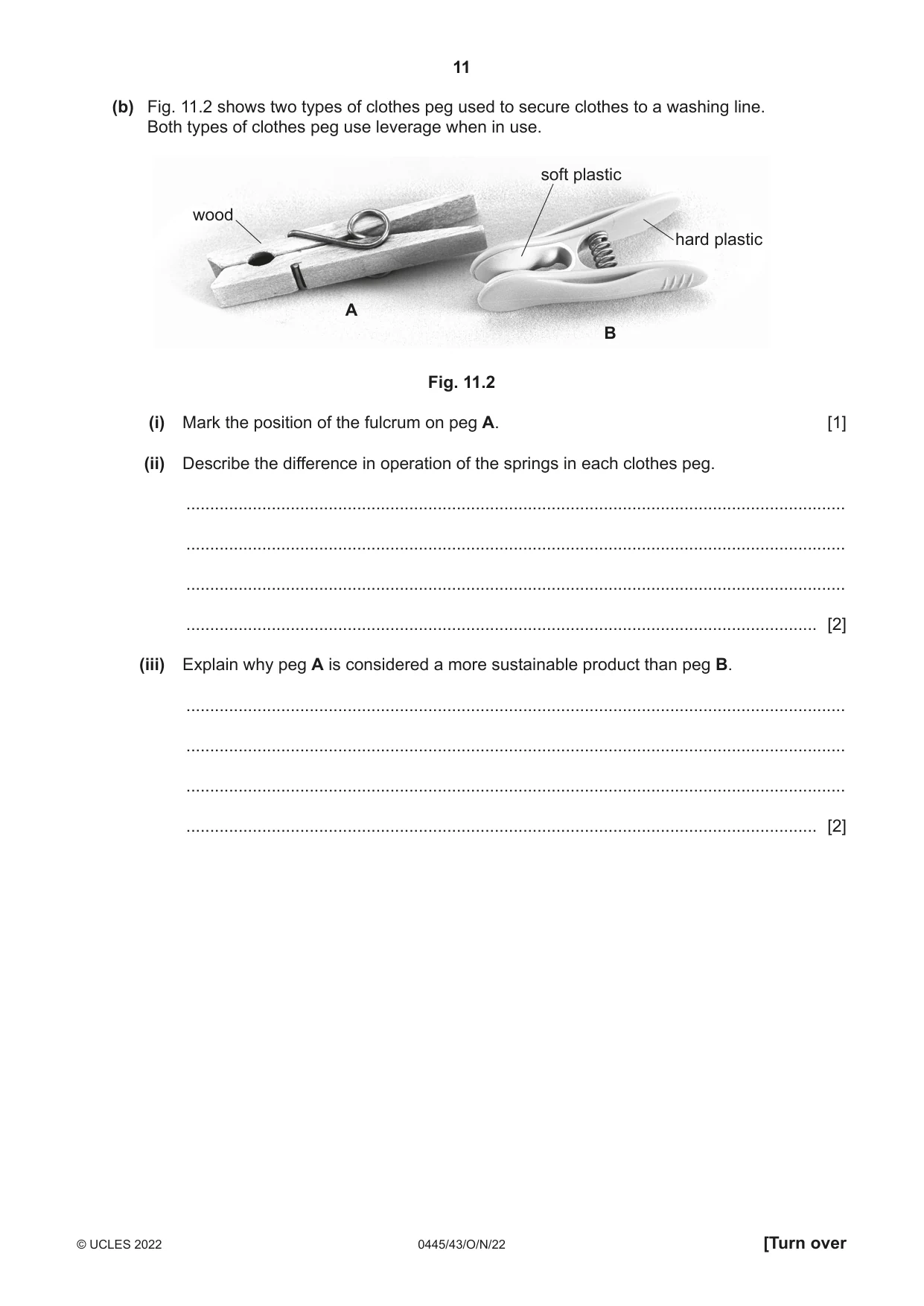 Cambridge IGCSE Design and Technology 0445 2022 Oct/Nov Paper 4 · Variant 3 question paper, page 11 of 20
