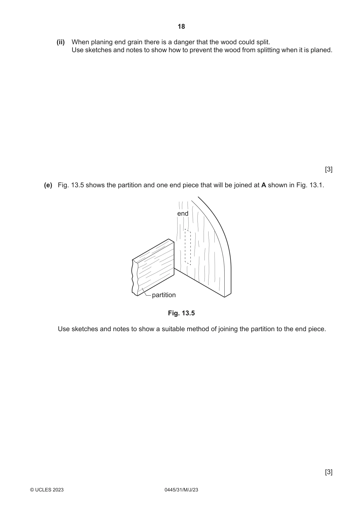 Cambridge IGCSE Design and Technology 0445 2023 May/June Paper 3 · Variant 1 question paper, page 18 of 20