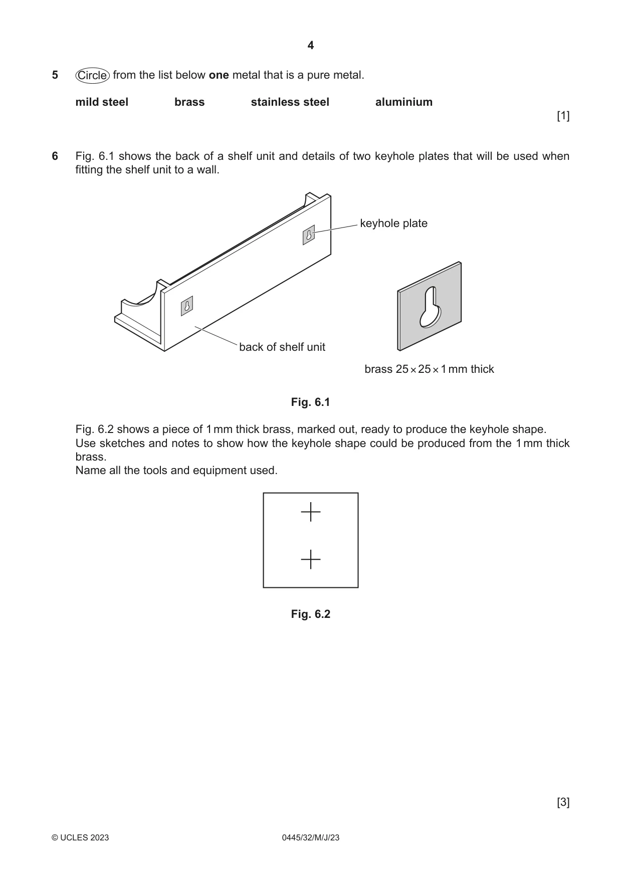 Cambridge IGCSE Design and Technology 0445 2023 May/June Paper 3 · Variant 2 question paper, page 4 of 20