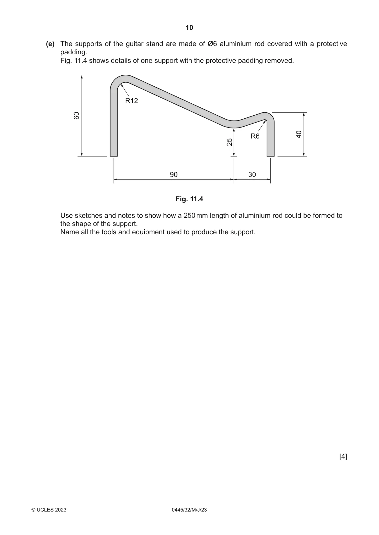 Cambridge IGCSE Design and Technology 0445 2023 May/June Paper 3 · Variant 2 question paper, page 10 of 20