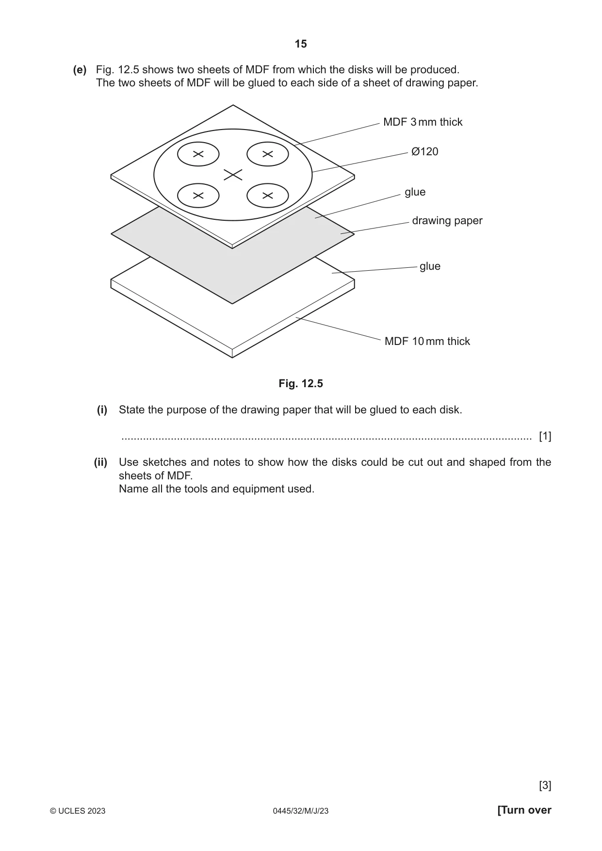 Cambridge IGCSE Design and Technology 0445 2023 May/June Paper 3 · Variant 2 question paper, page 15 of 20