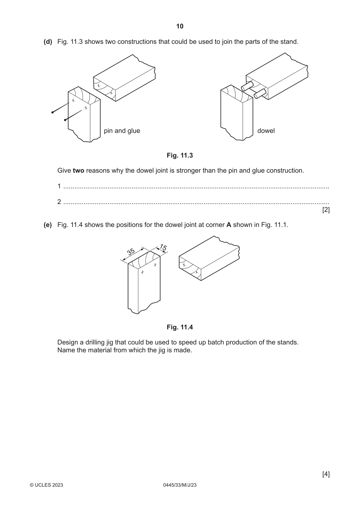 Cambridge IGCSE Design and Technology 0445 2023 May/June Paper 3 · Variant 3 question paper, page 10 of 28