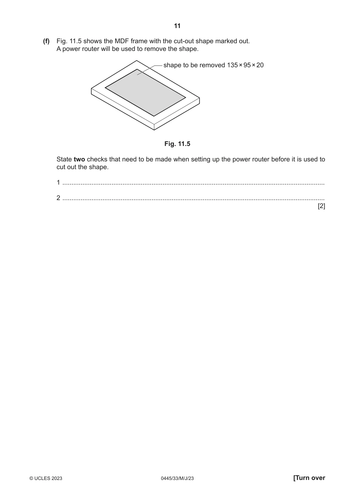 Cambridge IGCSE Design and Technology 0445 2023 May/June Paper 3 · Variant 3 question paper, page 11 of 28