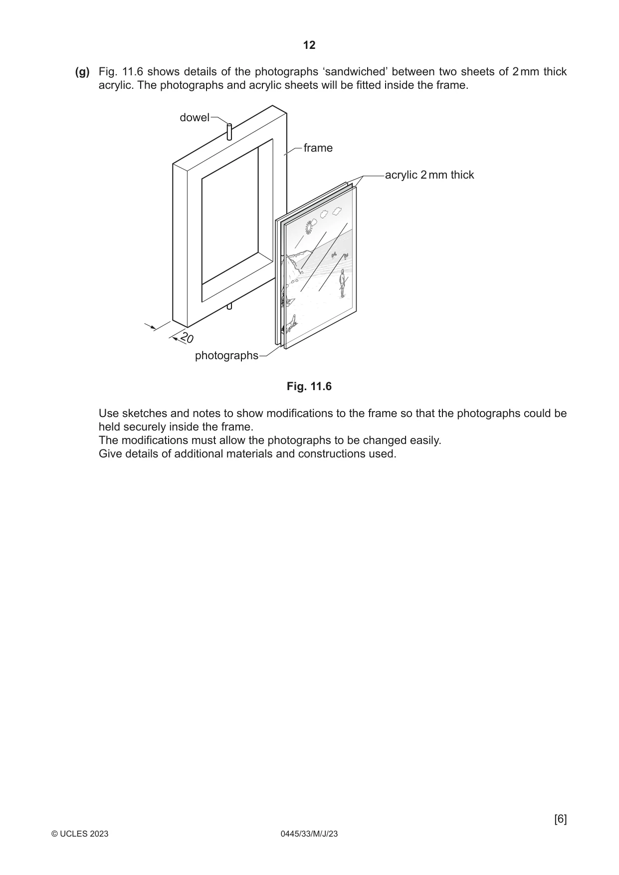 Cambridge IGCSE Design and Technology 0445 2023 May/June Paper 3 · Variant 3 question paper, page 12 of 28