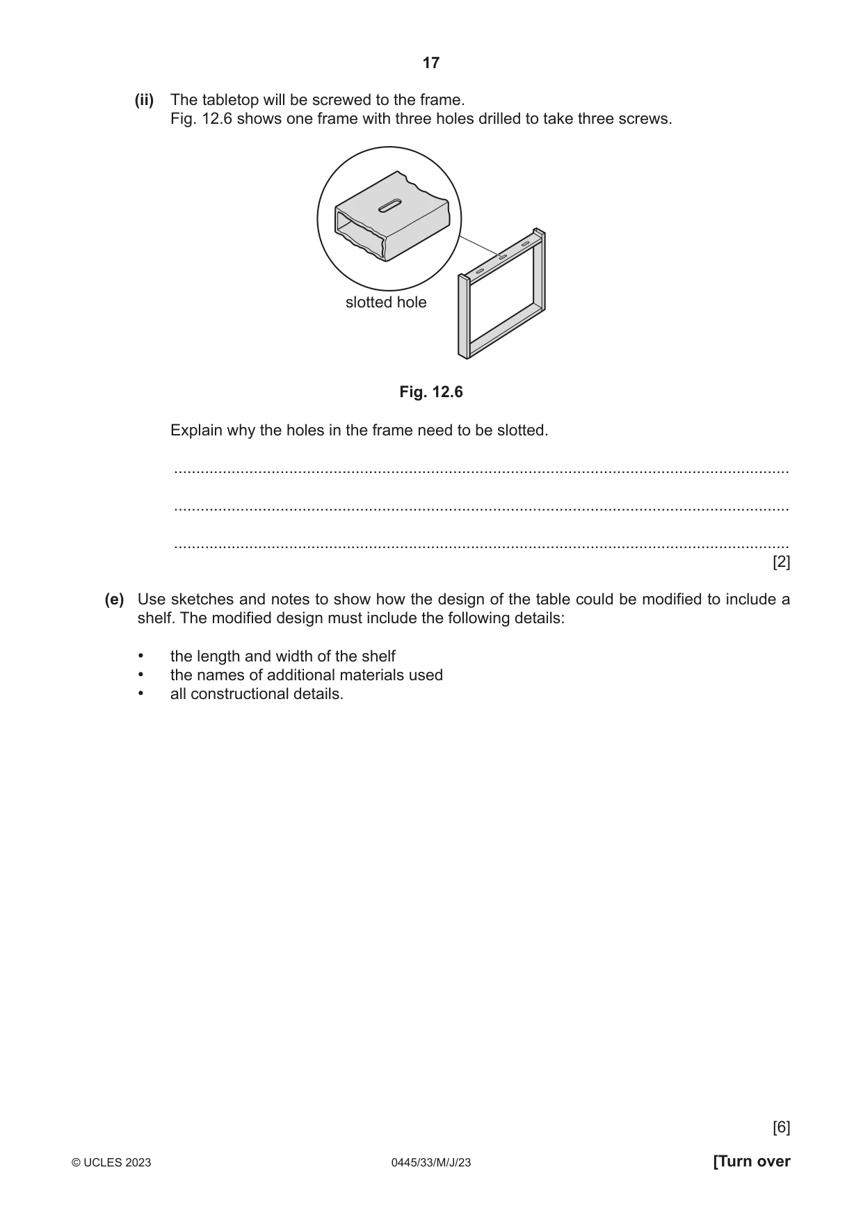 Cambridge IGCSE Design and Technology 0445 2023 May/June Paper 3 · Variant 3 question paper, page 17 of 28