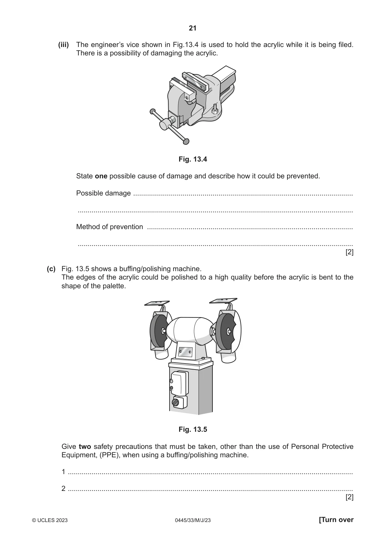 Cambridge IGCSE Design and Technology 0445 2023 May/June Paper 3 · Variant 3 question paper, page 21 of 28