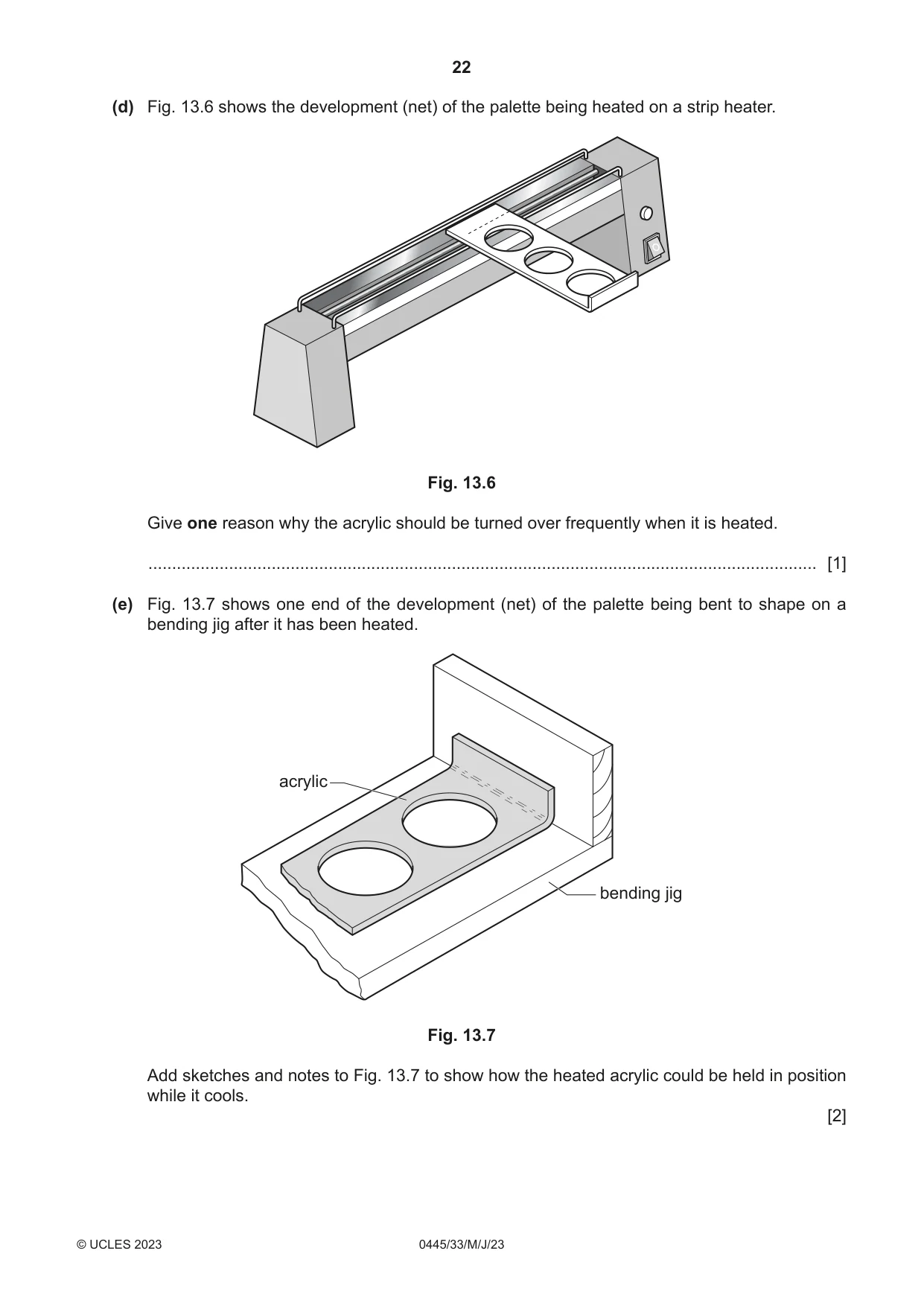Cambridge IGCSE Design and Technology 0445 2023 May/June Paper 3 · Variant 3 question paper, page 22 of 28