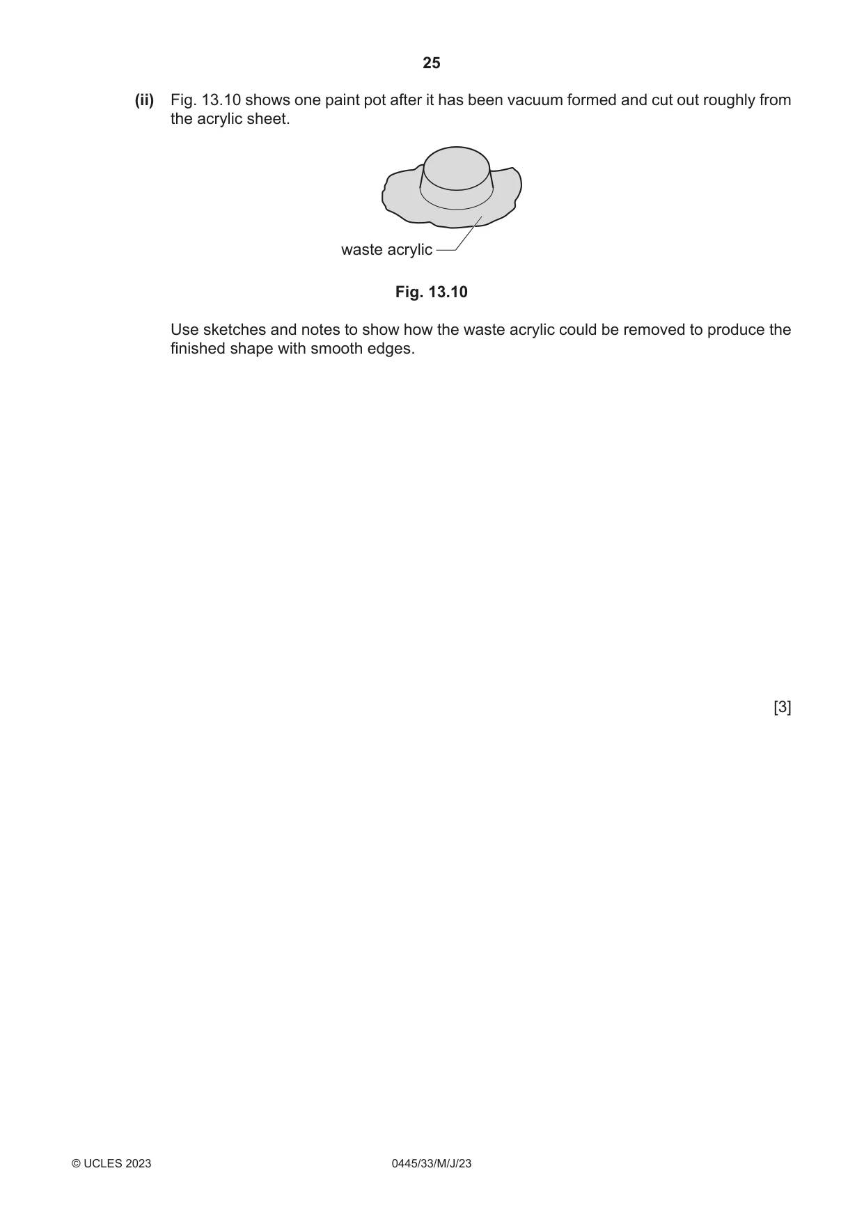 Cambridge IGCSE Design and Technology 0445 2023 May/June Paper 3 · Variant 3 question paper, page 25 of 28