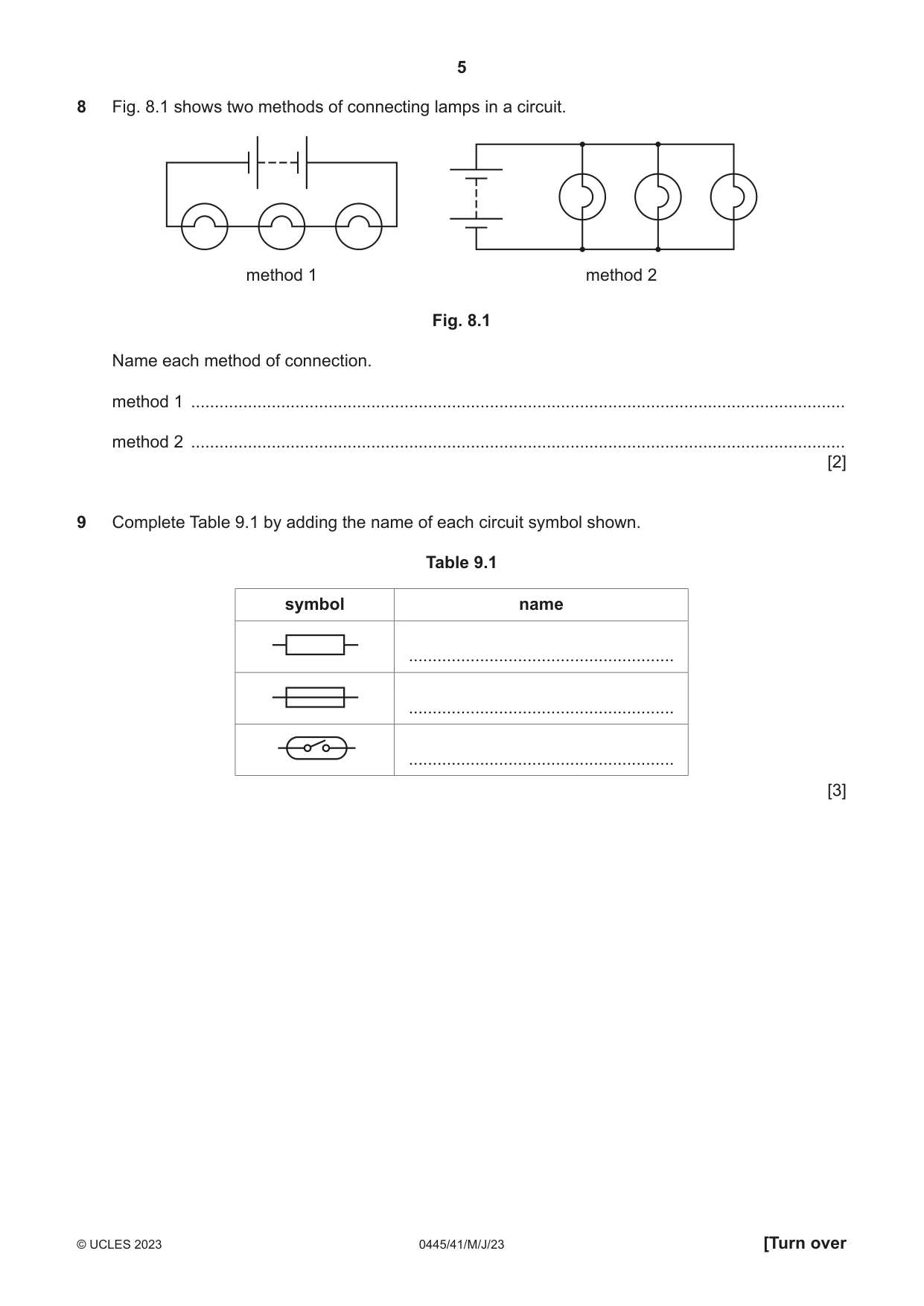 Cambridge IGCSE Design and Technology 0445 2023 May/June Paper 4 · Variant 1 question paper, page 5 of 20