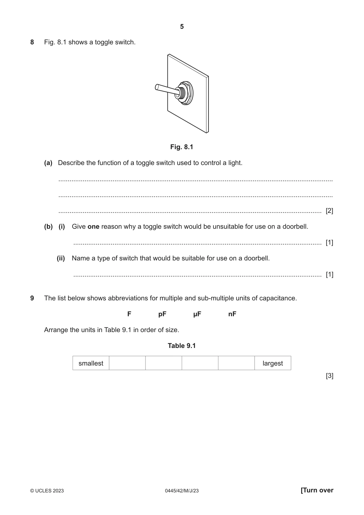 Cambridge IGCSE Design and Technology 0445 2023 May/June Paper 4 · Variant 2 question paper, page 5 of 20