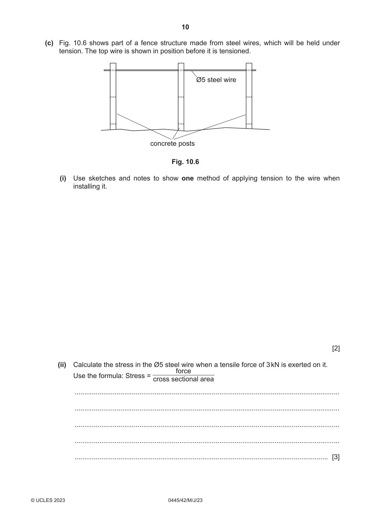 Cambridge IGCSE Design and Technology 0445 2023 May/June Paper 4 · Variant 2 question paper, page 10 of 20