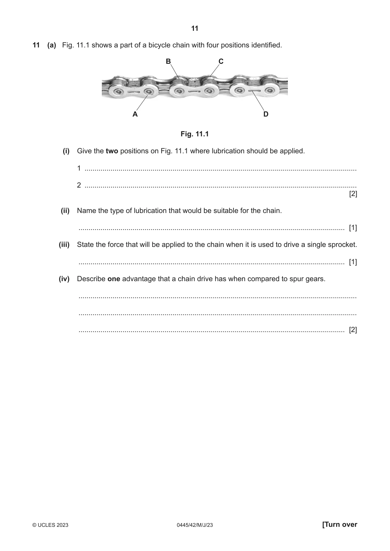 Cambridge IGCSE Design and Technology 0445 2023 May/June Paper 4 · Variant 2 question paper, page 11 of 20