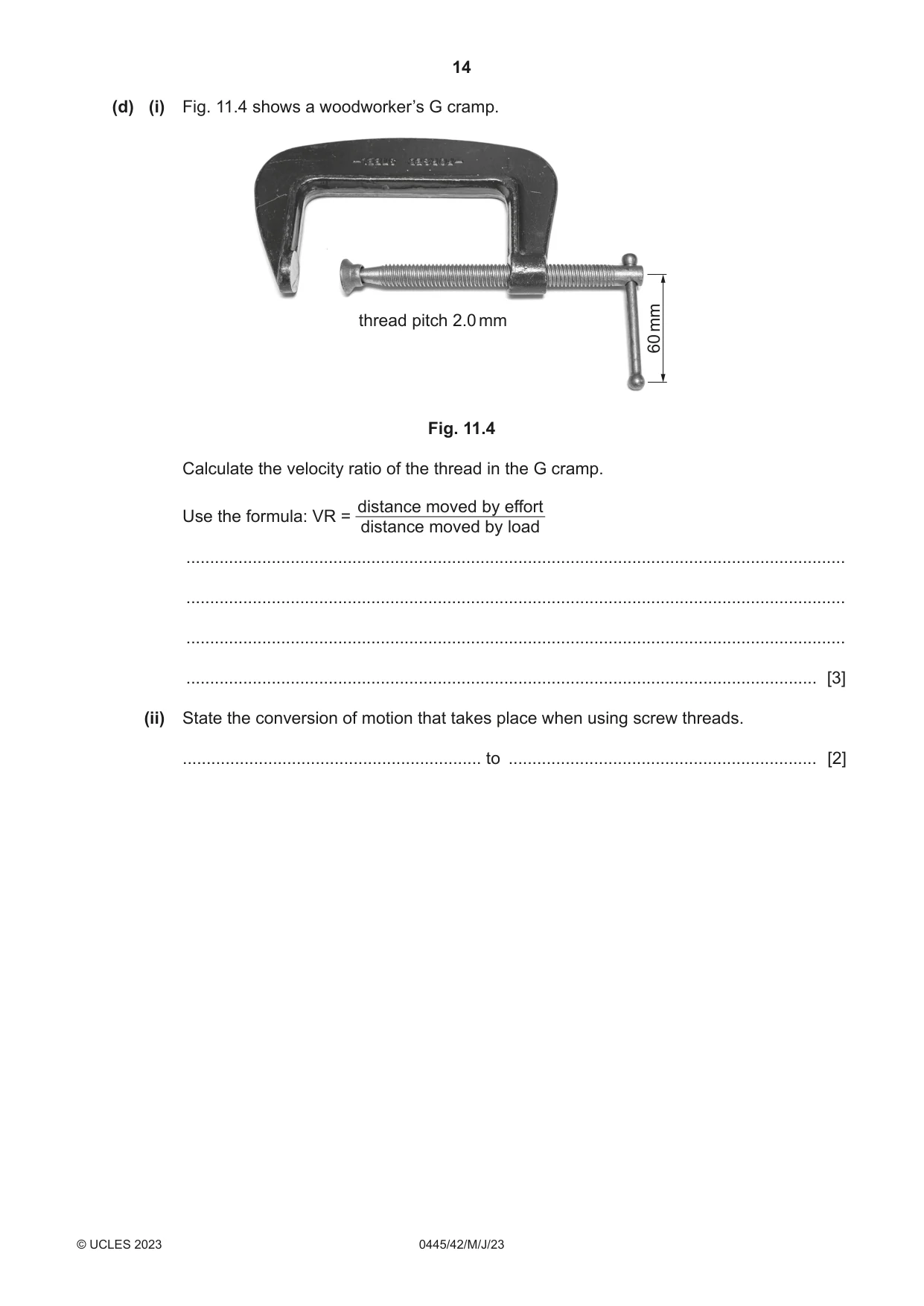 Cambridge IGCSE Design and Technology 0445 2023 May/June Paper 4 · Variant 2 question paper, page 14 of 20
