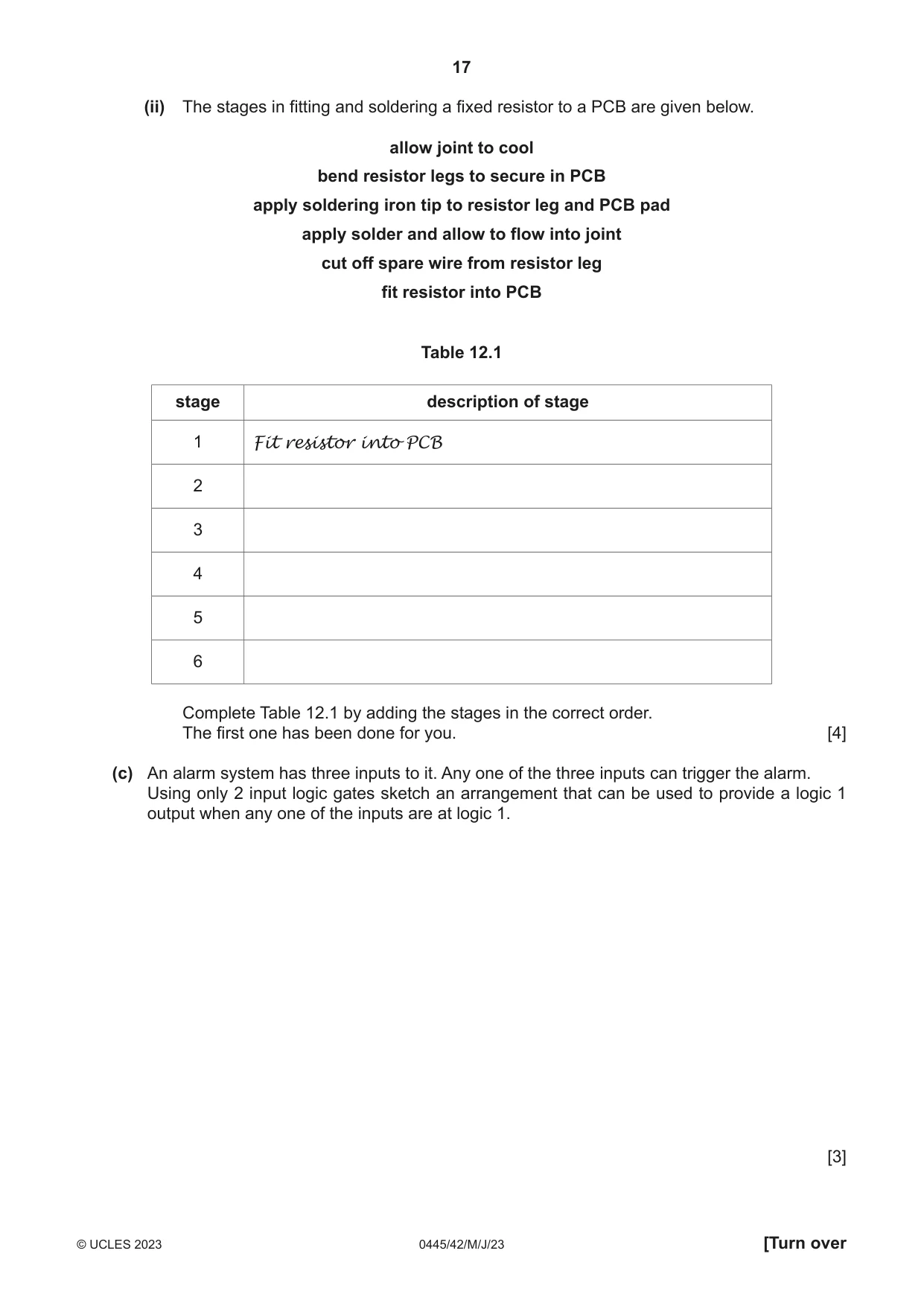 Cambridge IGCSE Design and Technology 0445 2023 May/June Paper 4 · Variant 2 question paper, page 17 of 20
