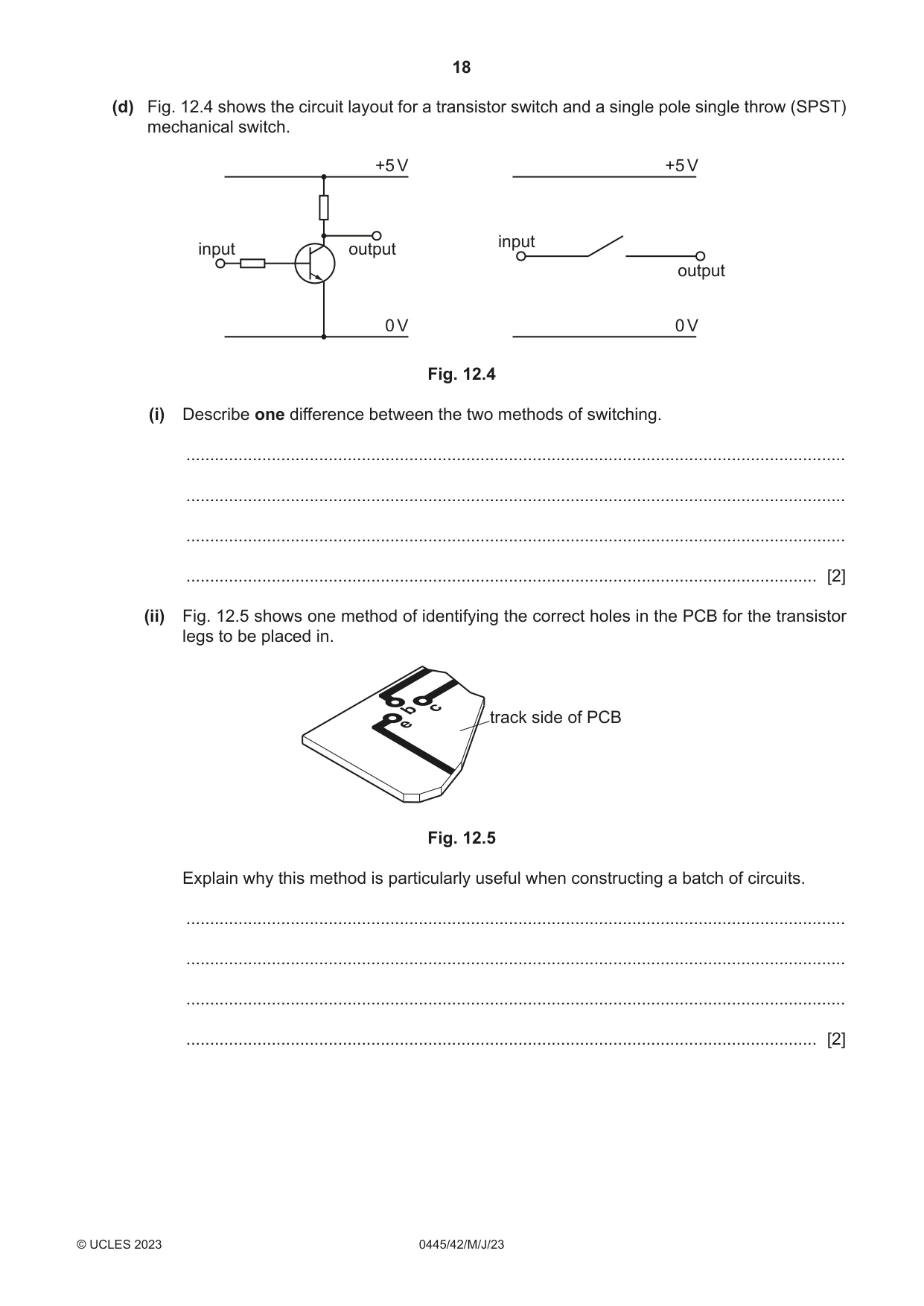 Cambridge IGCSE Design and Technology 0445 2023 May/June Paper 4 · Variant 2 question paper, page 18 of 20