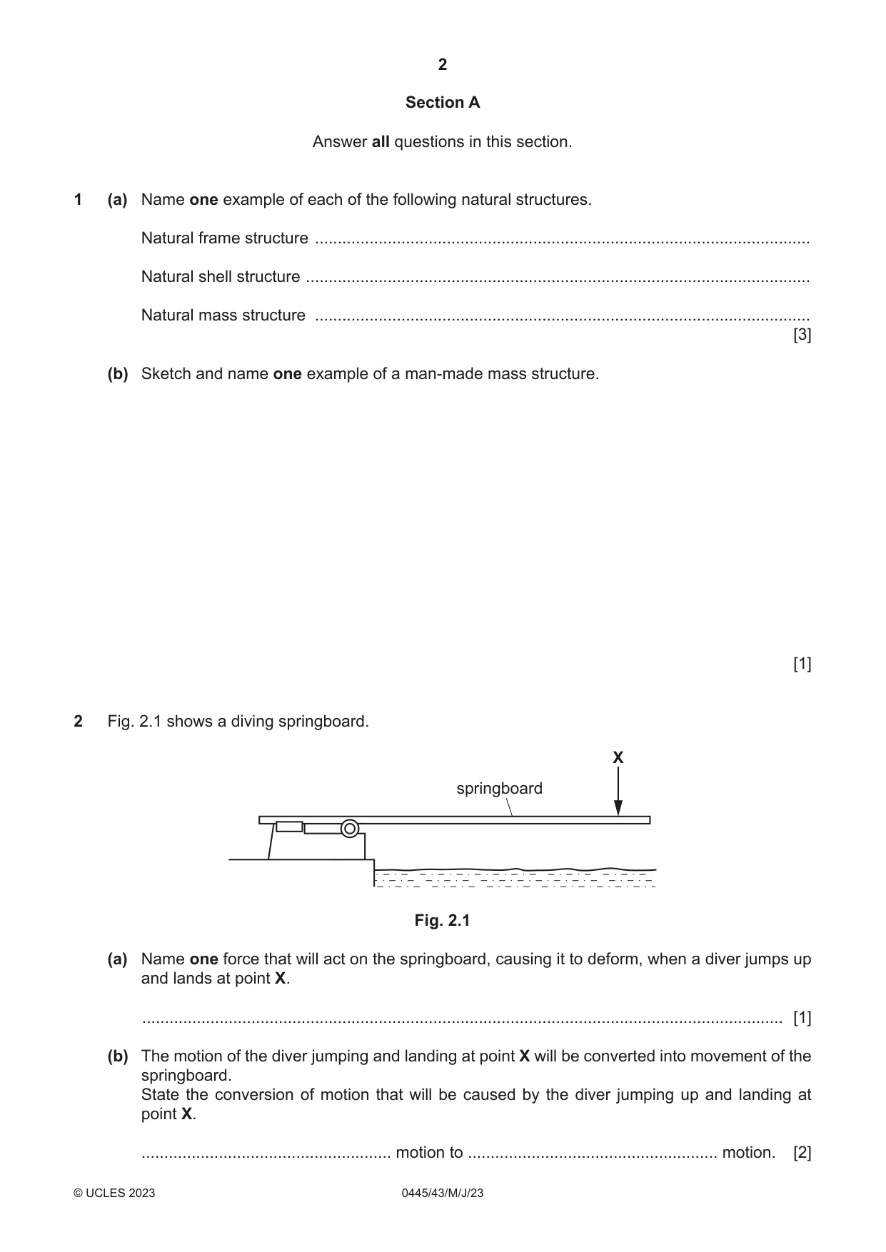 Cambridge IGCSE Design and Technology 0445 2023 May/June Paper 4 · Variant 3 question paper, page 2 of 20