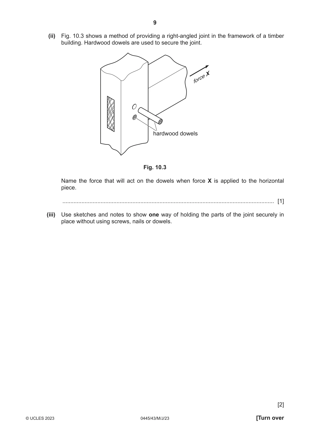 Cambridge IGCSE Design and Technology 0445 2023 May/June Paper 4 · Variant 3 question paper, page 9 of 20