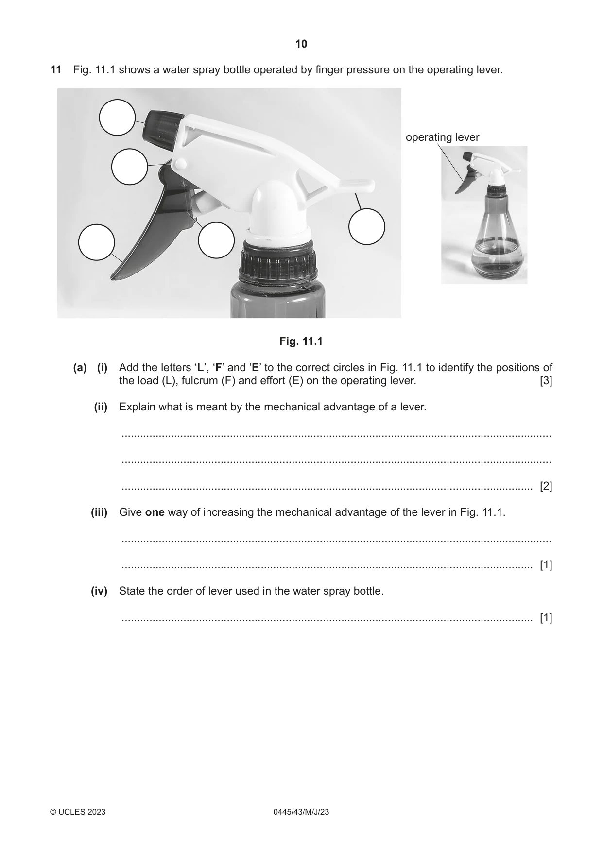 Cambridge IGCSE Design and Technology 0445 2023 May/June Paper 4 · Variant 3 question paper, page 10 of 20