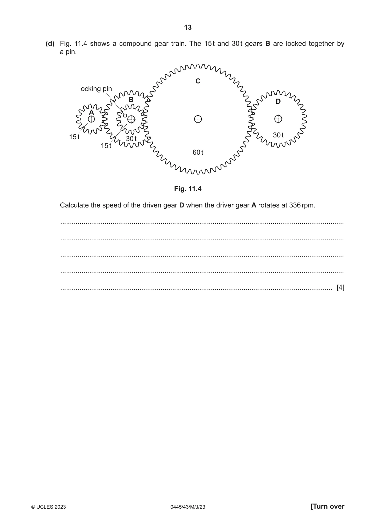Cambridge IGCSE Design and Technology 0445 2023 May/June Paper 4 · Variant 3 question paper, page 13 of 20