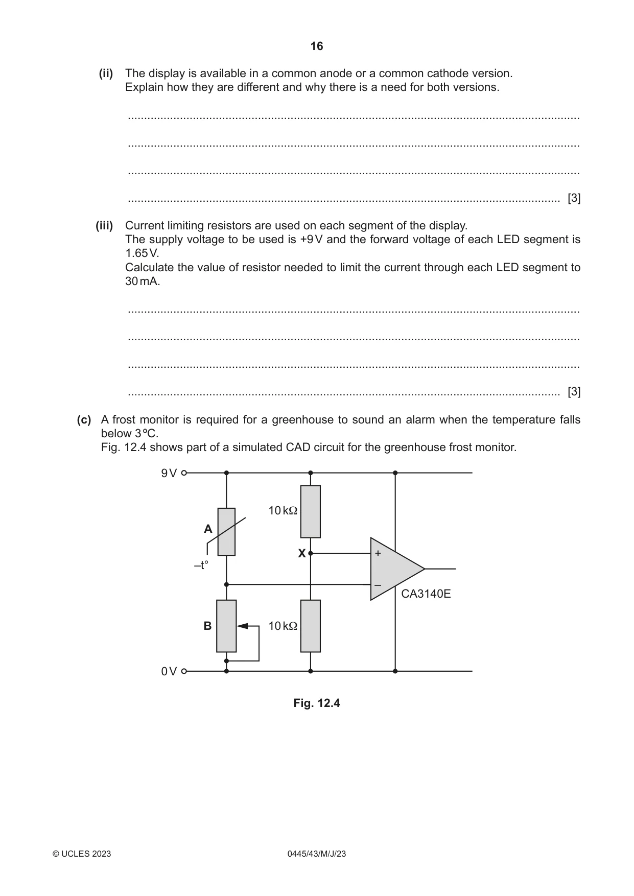 Cambridge IGCSE Design and Technology 0445 2023 May/June Paper 4 · Variant 3 question paper, page 16 of 20