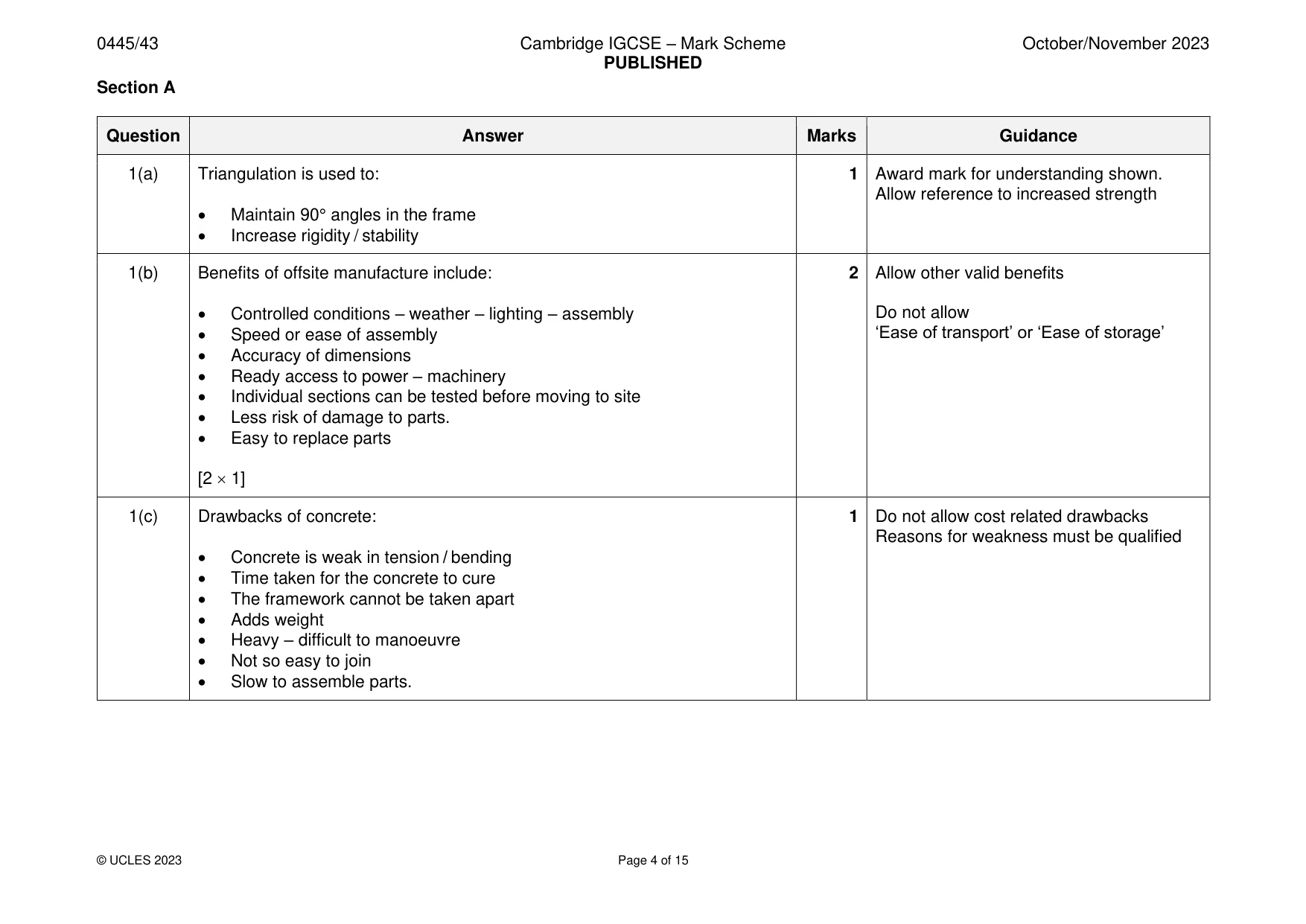Mark scheme, page 4 of 15