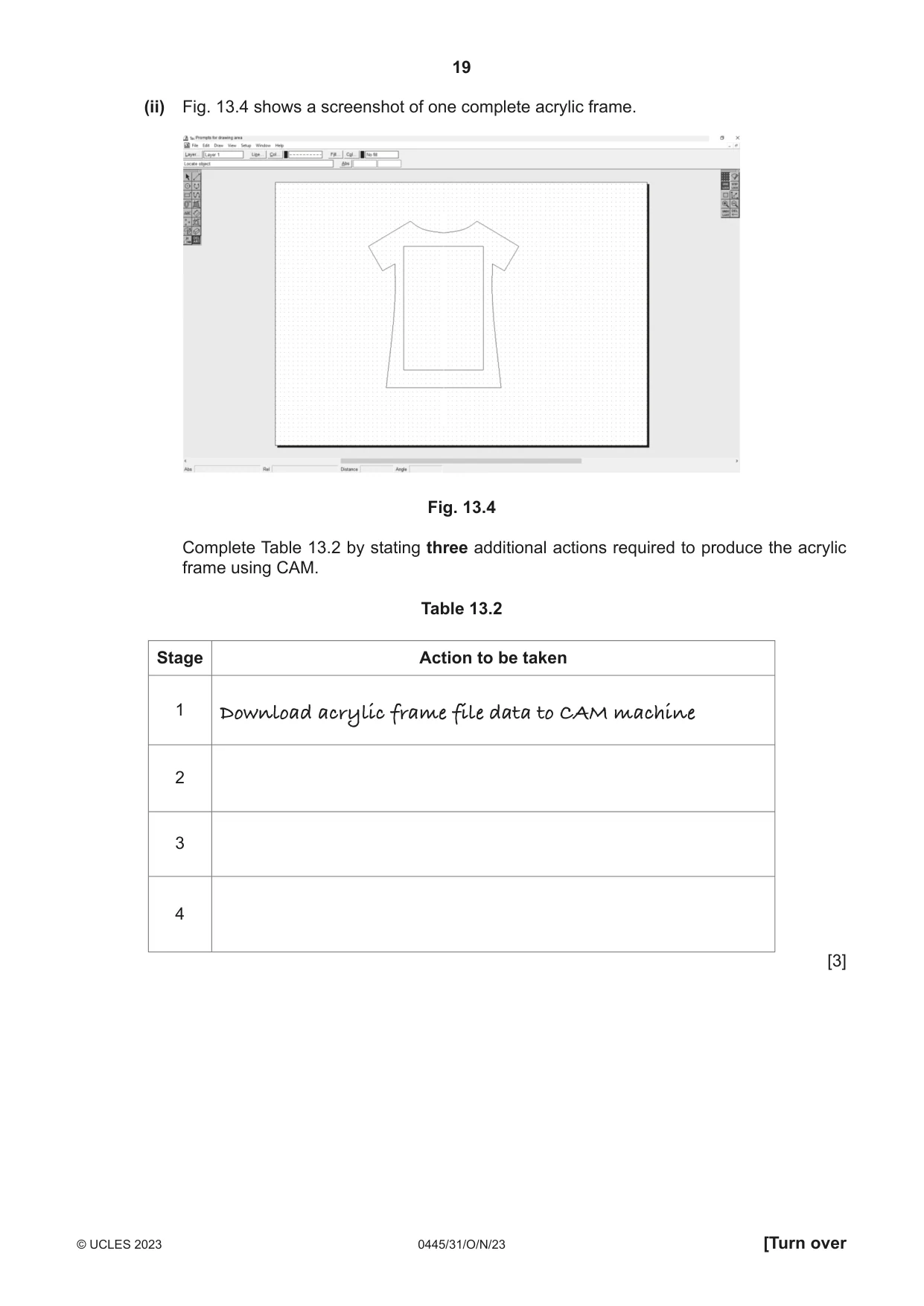 Cambridge IGCSE Design and Technology 0445 2023 Oct/Nov Paper 3 · Variant 1 question paper, page 19 of 24