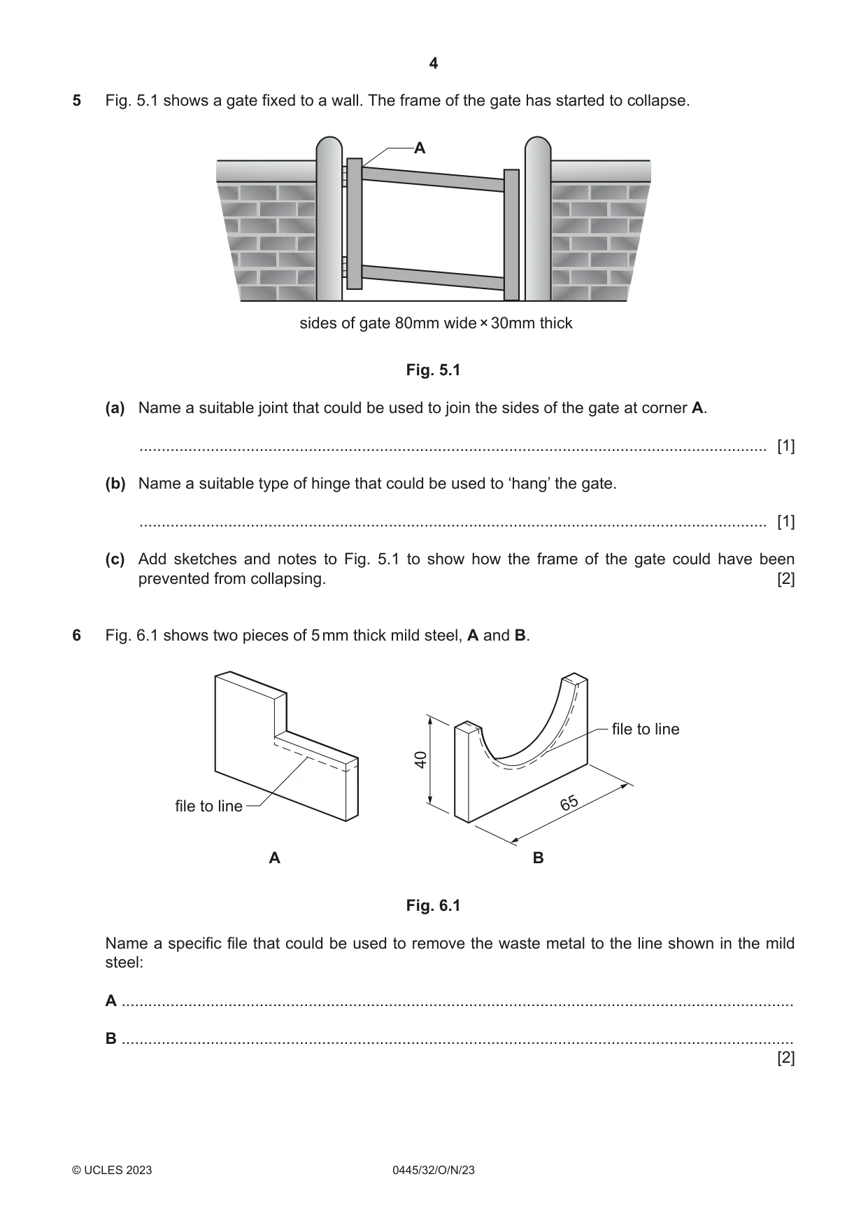 Cambridge IGCSE Design and Technology 0445 2023 Oct/Nov Paper 3 · Variant 2 question paper, page 4 of 24
