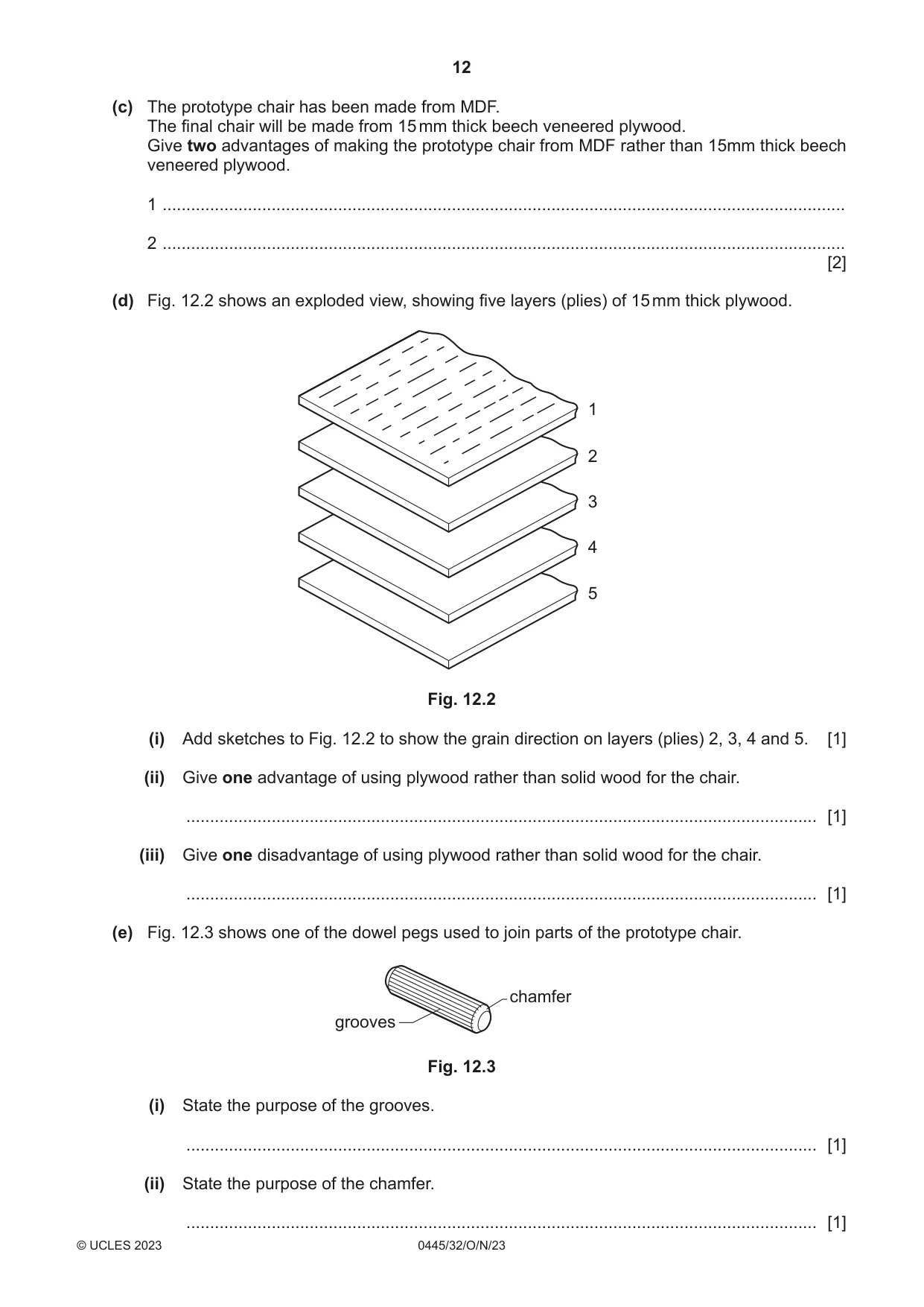 Cambridge IGCSE Design and Technology 0445 2023 Oct/Nov Paper 3 · Variant 2 question paper, page 12 of 24