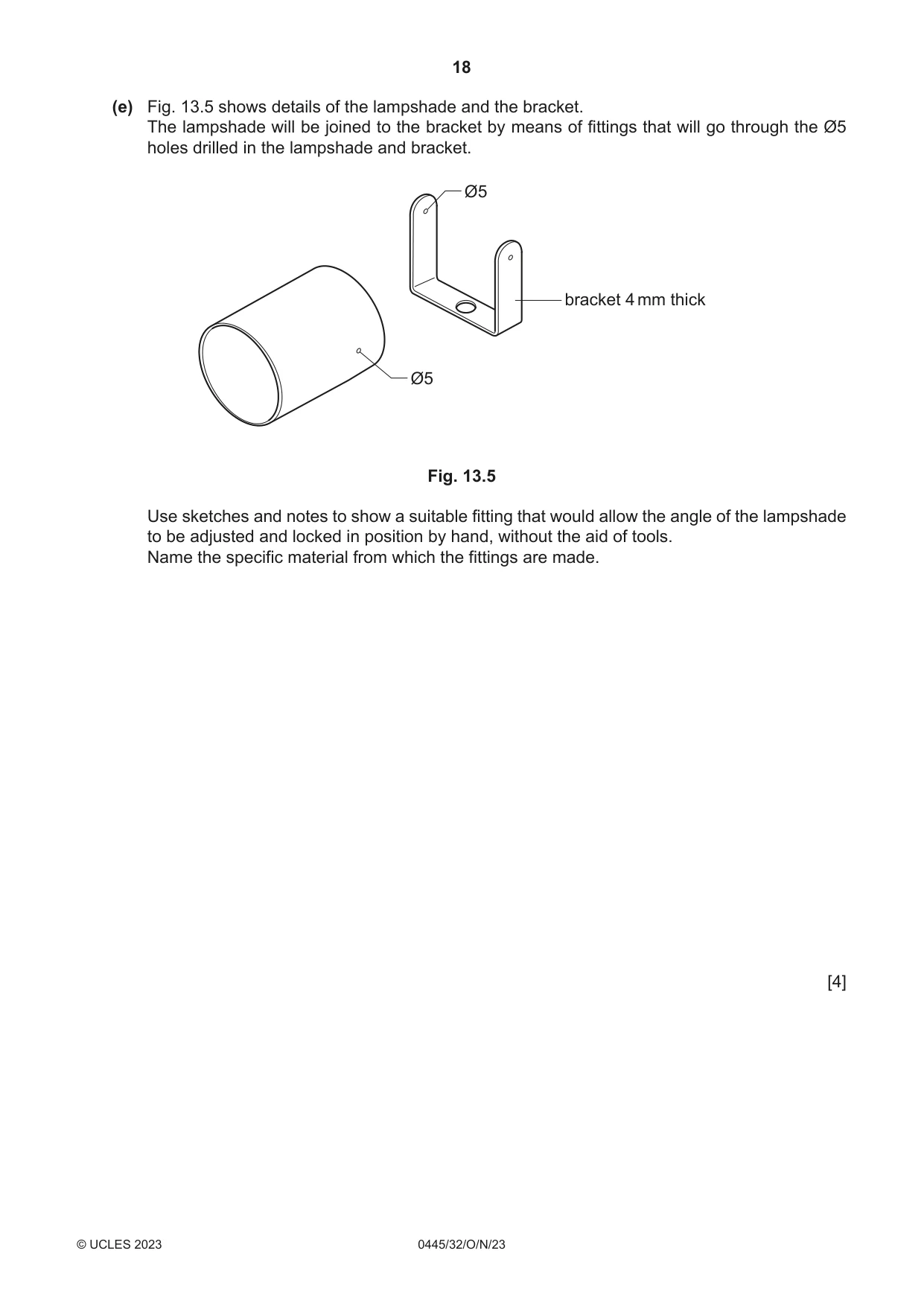 Cambridge IGCSE Design and Technology 0445 2023 Oct/Nov Paper 3 · Variant 2 question paper, page 18 of 24
