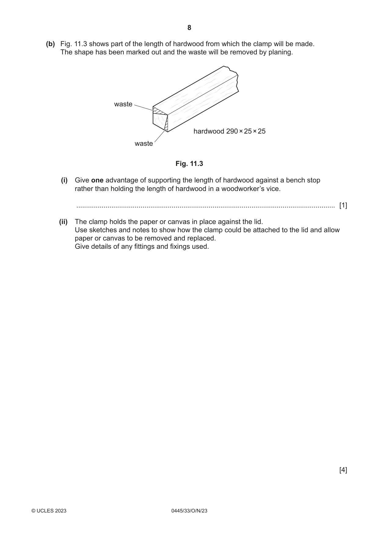 Cambridge IGCSE Design and Technology 0445 2023 Oct/Nov Paper 3 · Variant 3 question paper, page 8 of 24