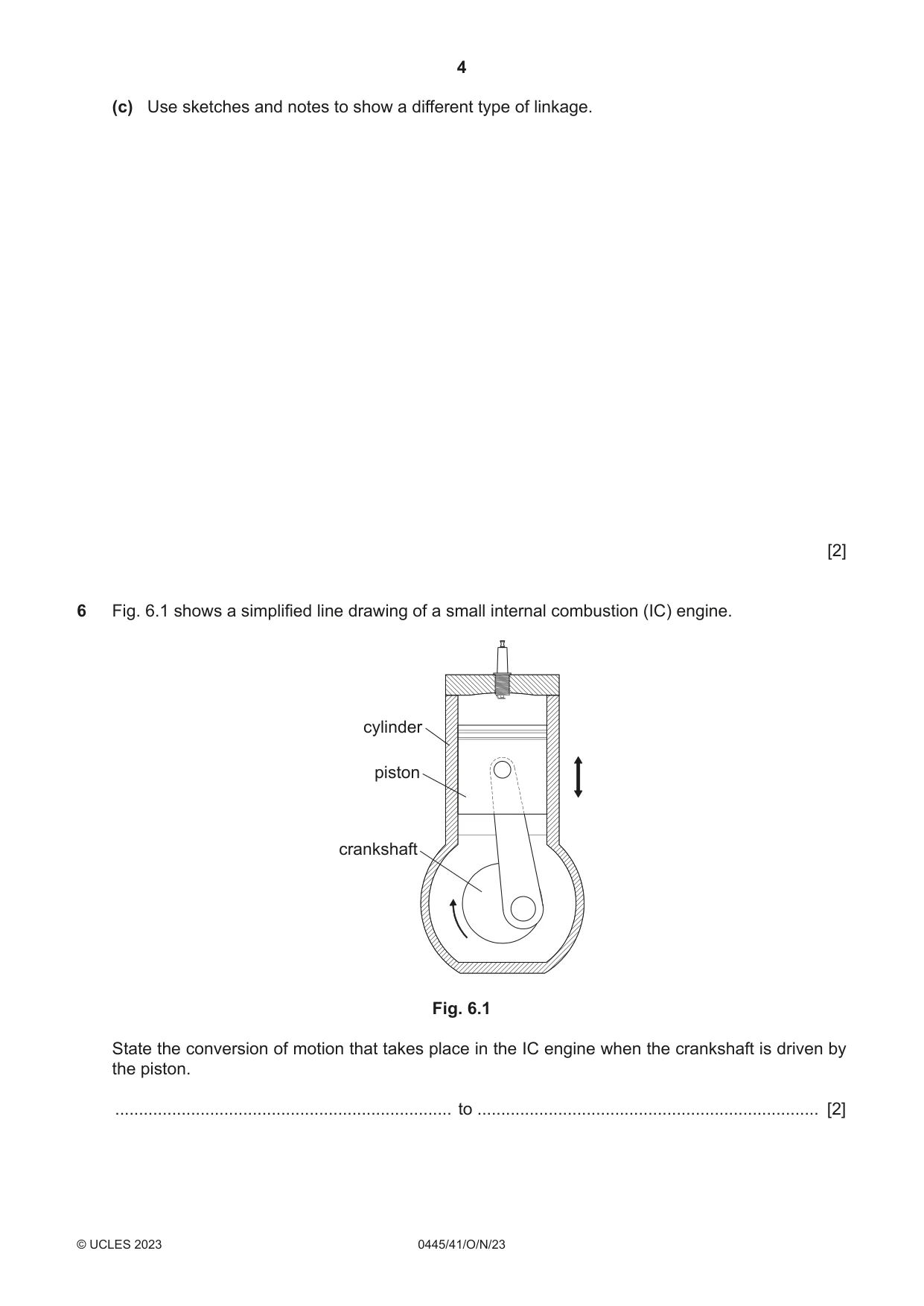 Cambridge IGCSE Design and Technology 0445 2023 Oct/Nov Paper 4 · Variant 1 question paper, page 4 of 20