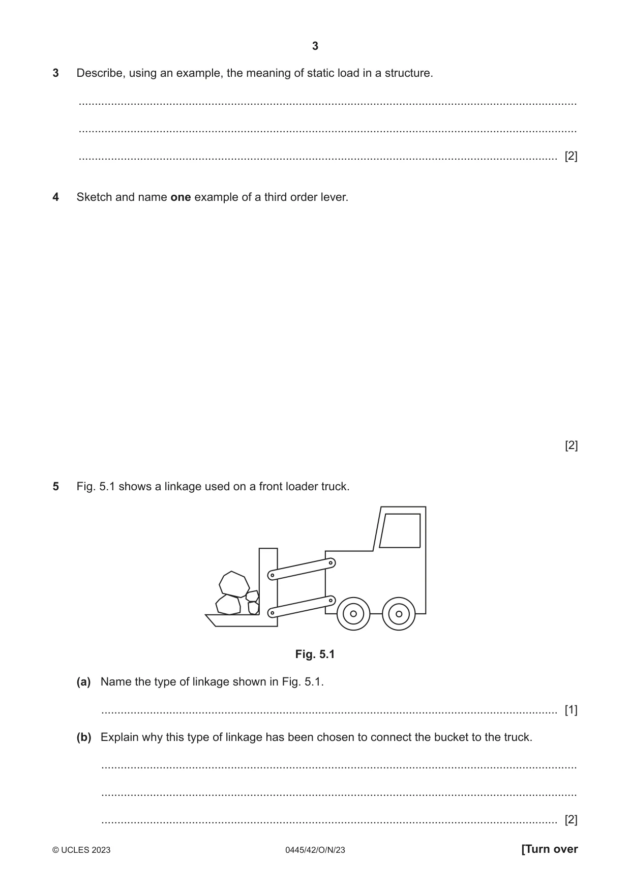 Cambridge IGCSE Design and Technology 0445 2023 Oct/Nov Paper 4 · Variant 2 question paper, page 3 of 20