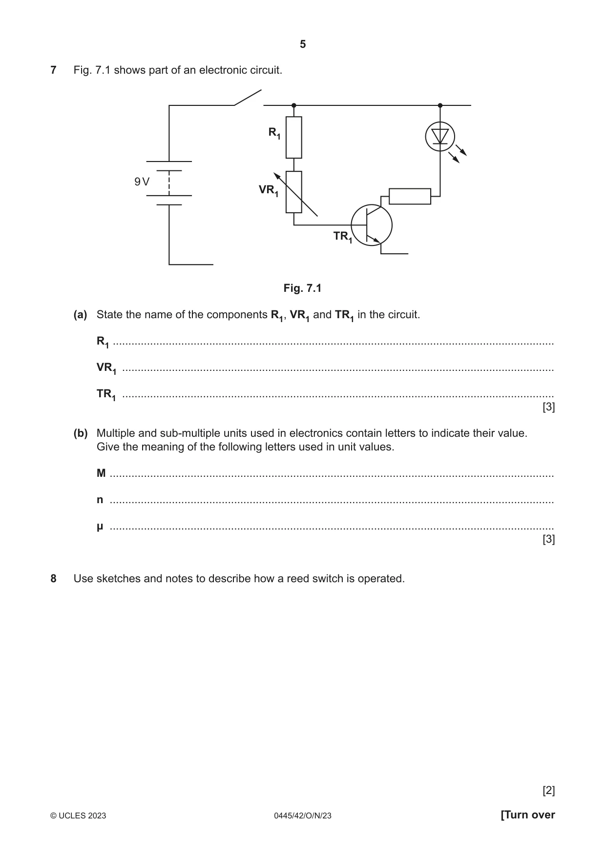 Cambridge IGCSE Design and Technology 0445 2023 Oct/Nov Paper 4 · Variant 2 question paper, page 5 of 20