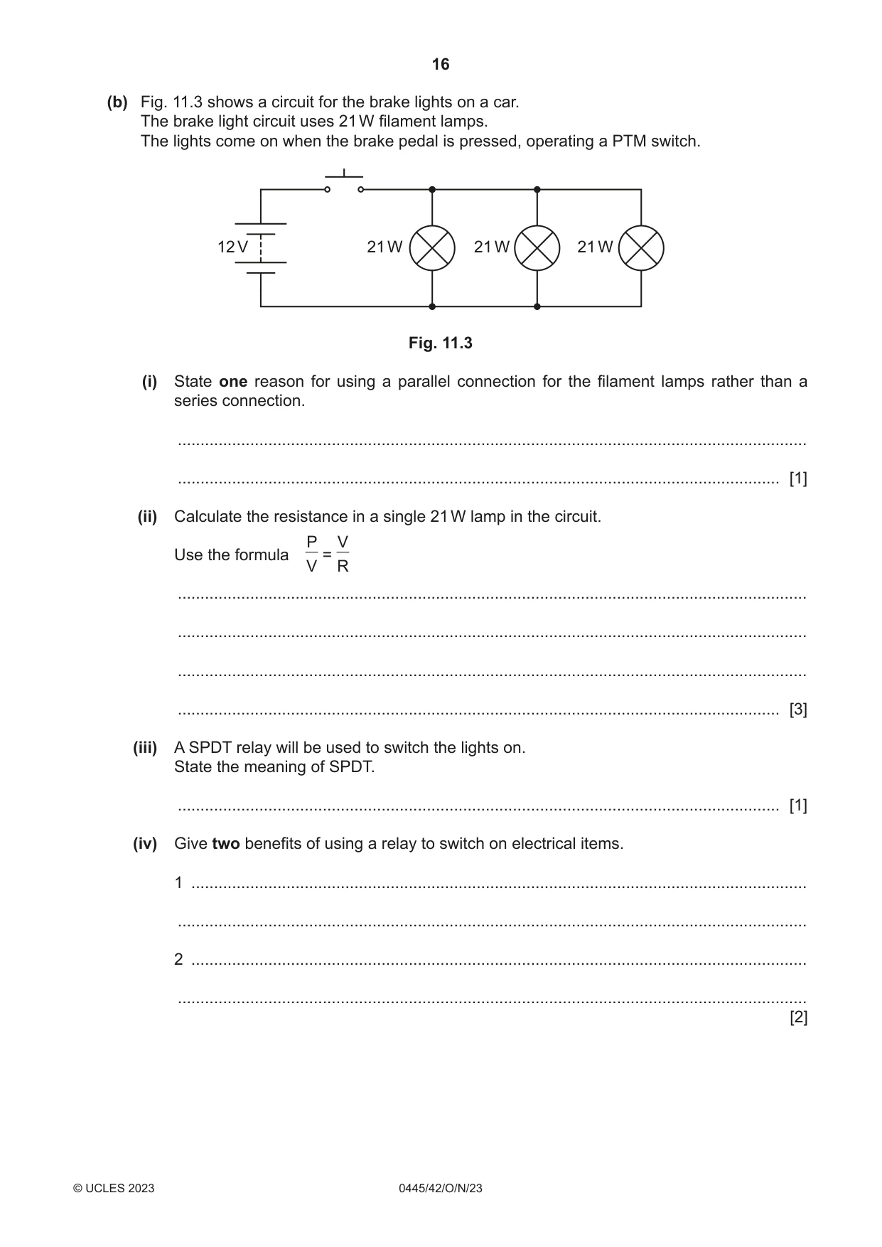 Cambridge IGCSE Design and Technology 0445 2023 Oct/Nov Paper 4 · Variant 2 question paper, page 16 of 20