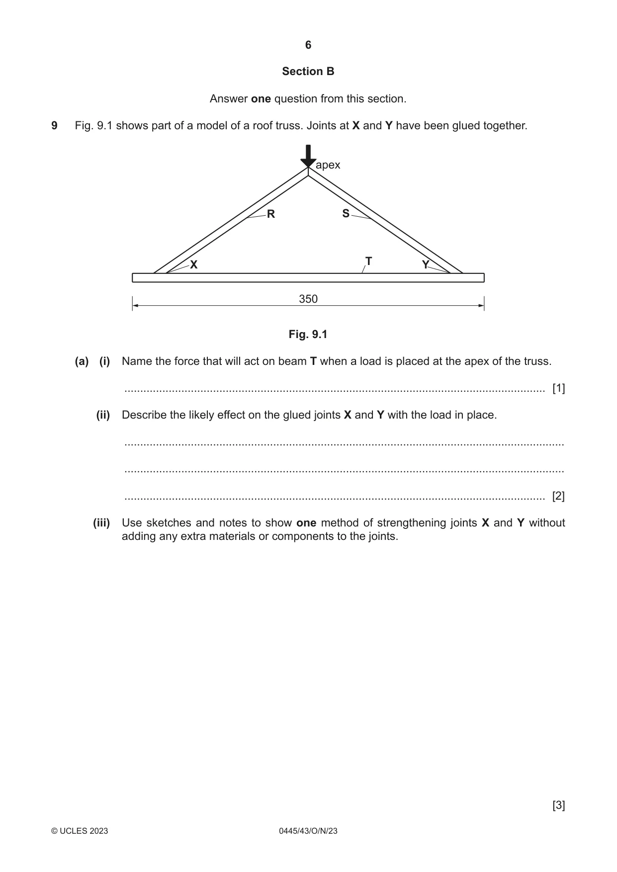 Cambridge IGCSE Design and Technology 0445 2023 Oct/Nov Paper 4 · Variant 3 question paper, page 6 of 20