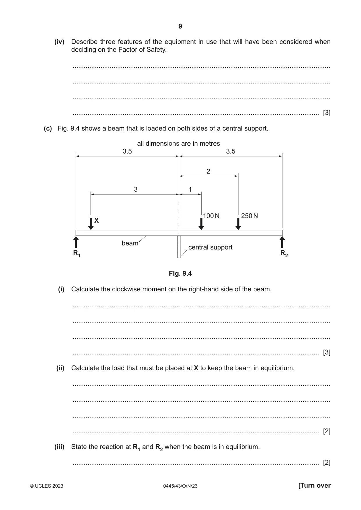 Cambridge IGCSE Design and Technology 0445 2023 Oct/Nov Paper 4 · Variant 3 question paper, page 9 of 20