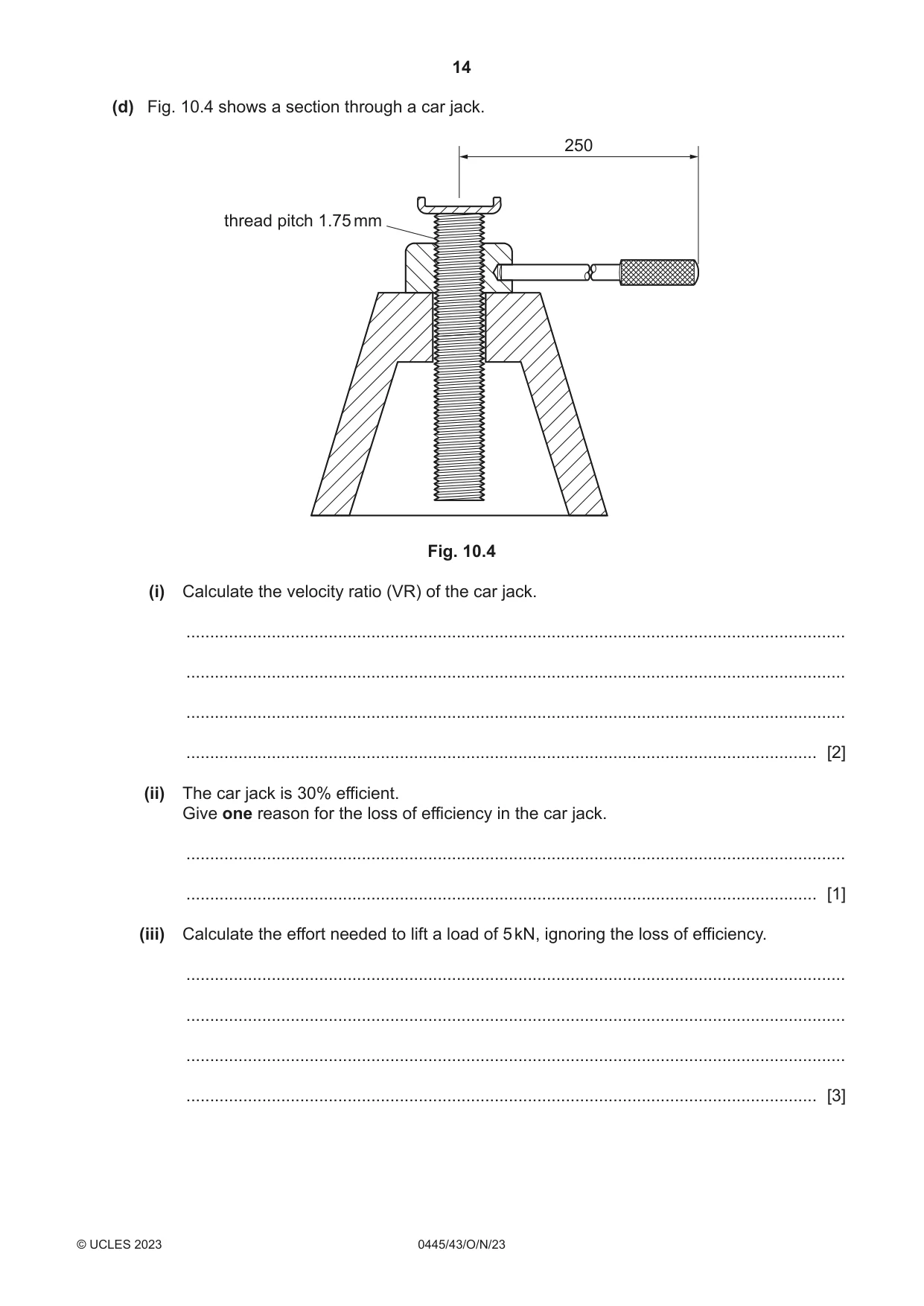 Cambridge IGCSE Design and Technology 0445 2023 Oct/Nov Paper 4 · Variant 3 question paper, page 14 of 20