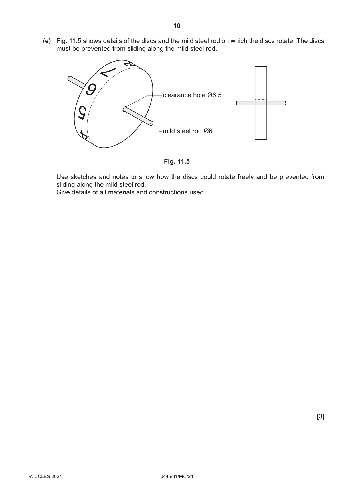 Cambridge IGCSE Design and Technology 0445 2024 May/June Paper 3 · Variant 1 question paper, page 10 of 20