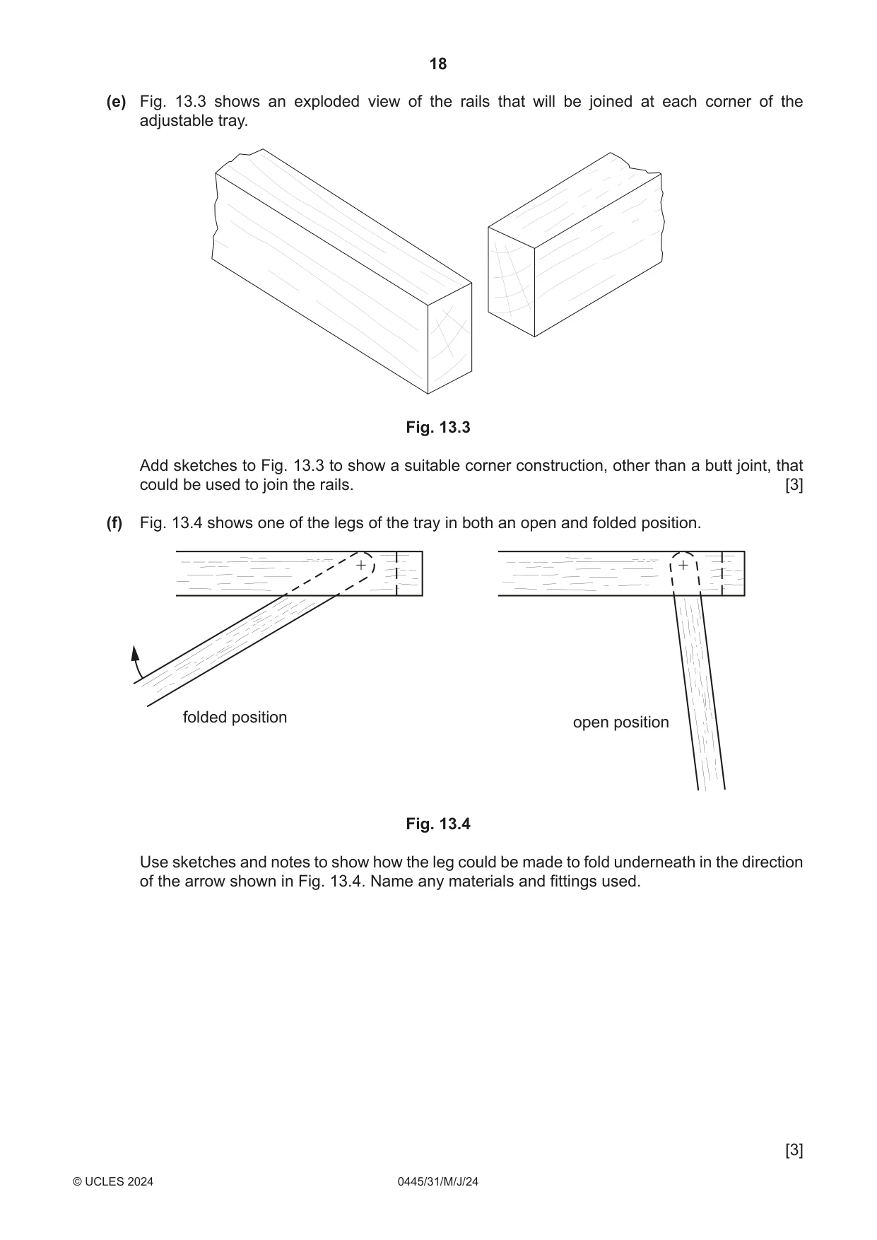 Cambridge IGCSE Design and Technology 0445 2024 May/June Paper 3 · Variant 1 question paper, page 18 of 20