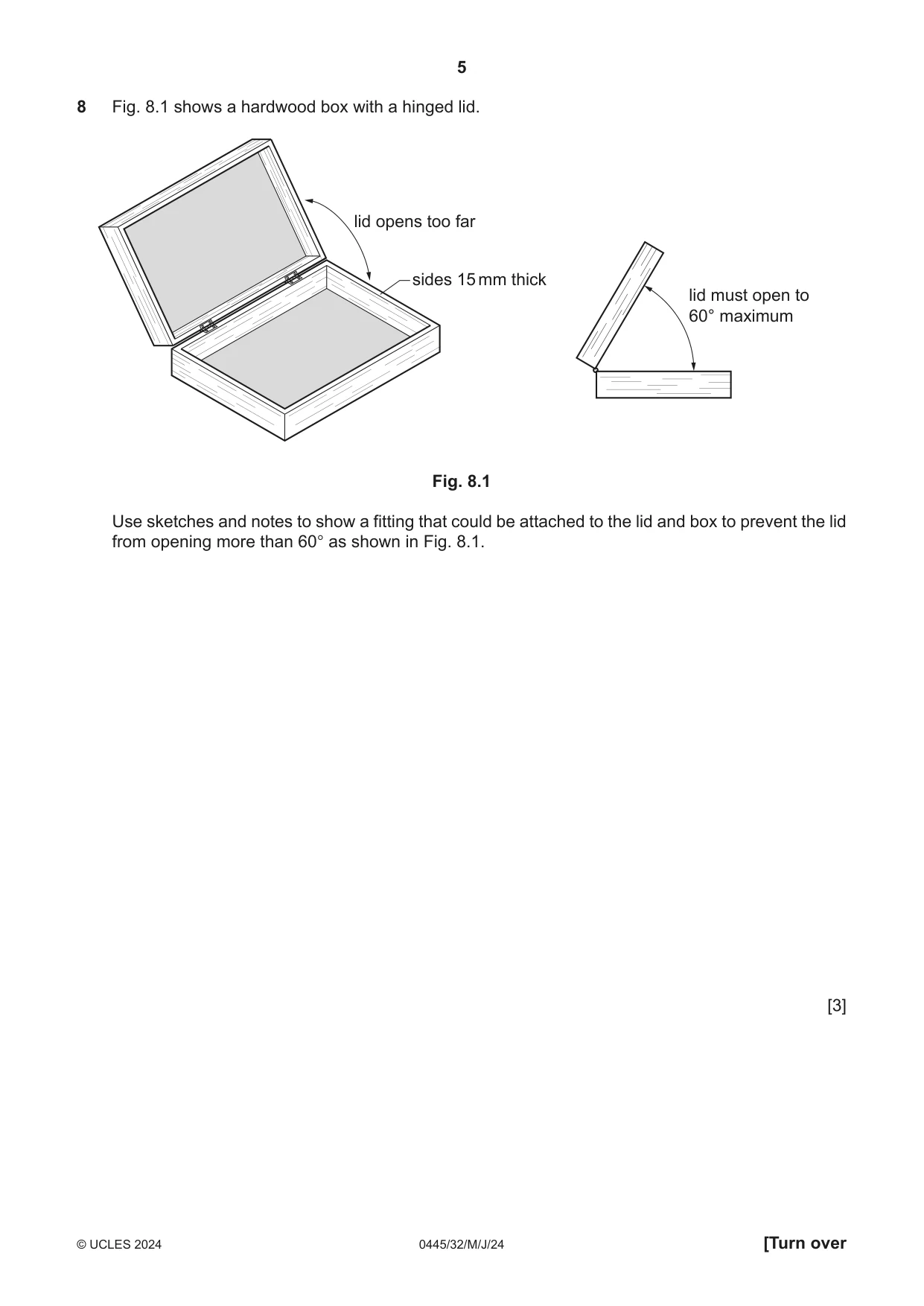 Cambridge IGCSE Design and Technology 0445 2024 May/June Paper 3 · Variant 2 question paper, page 5 of 24