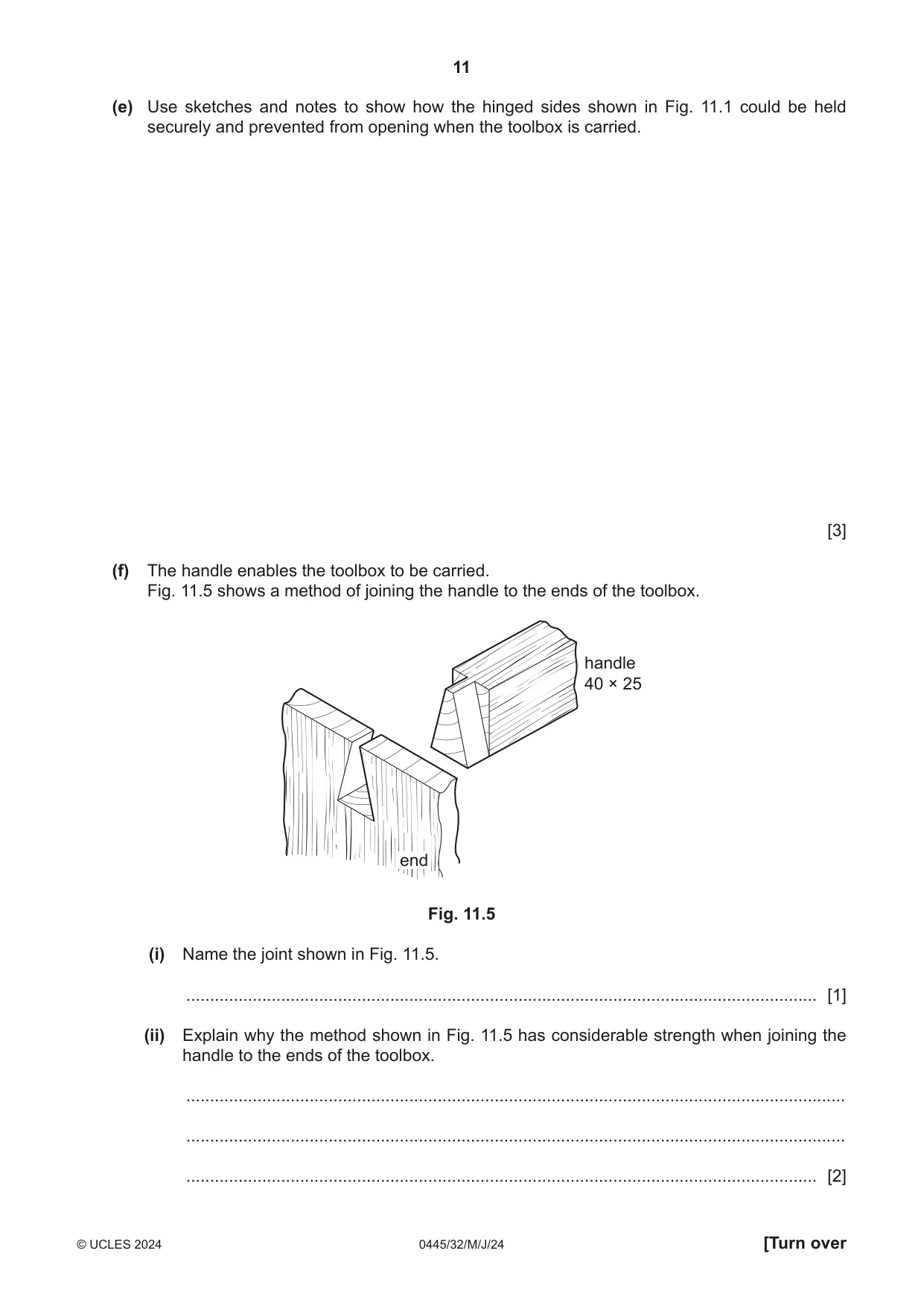 Cambridge IGCSE Design and Technology 0445 2024 May/June Paper 3 · Variant 2 question paper, page 11 of 24